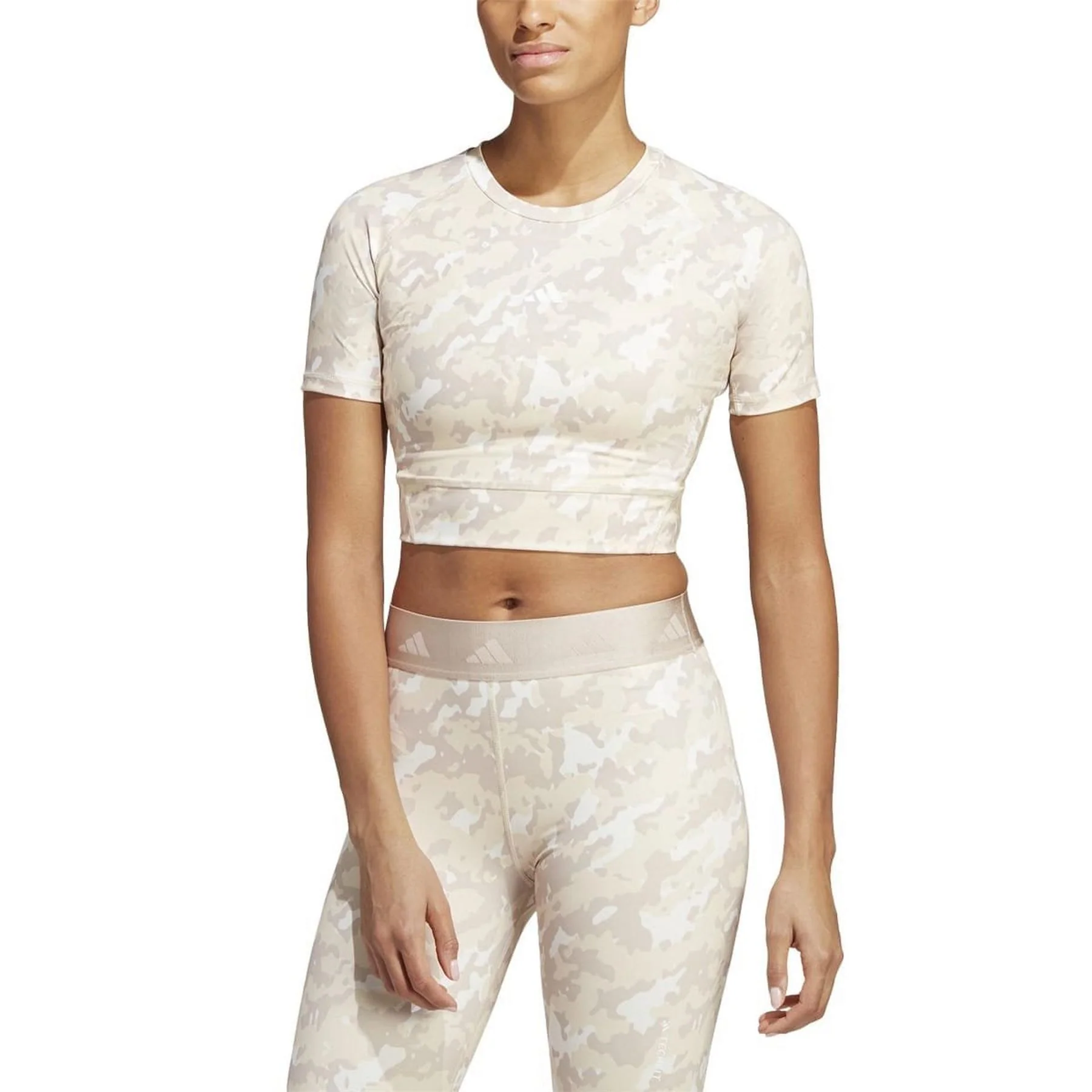 adidas Techfit Camo Print Training T-Shirt - Image 4