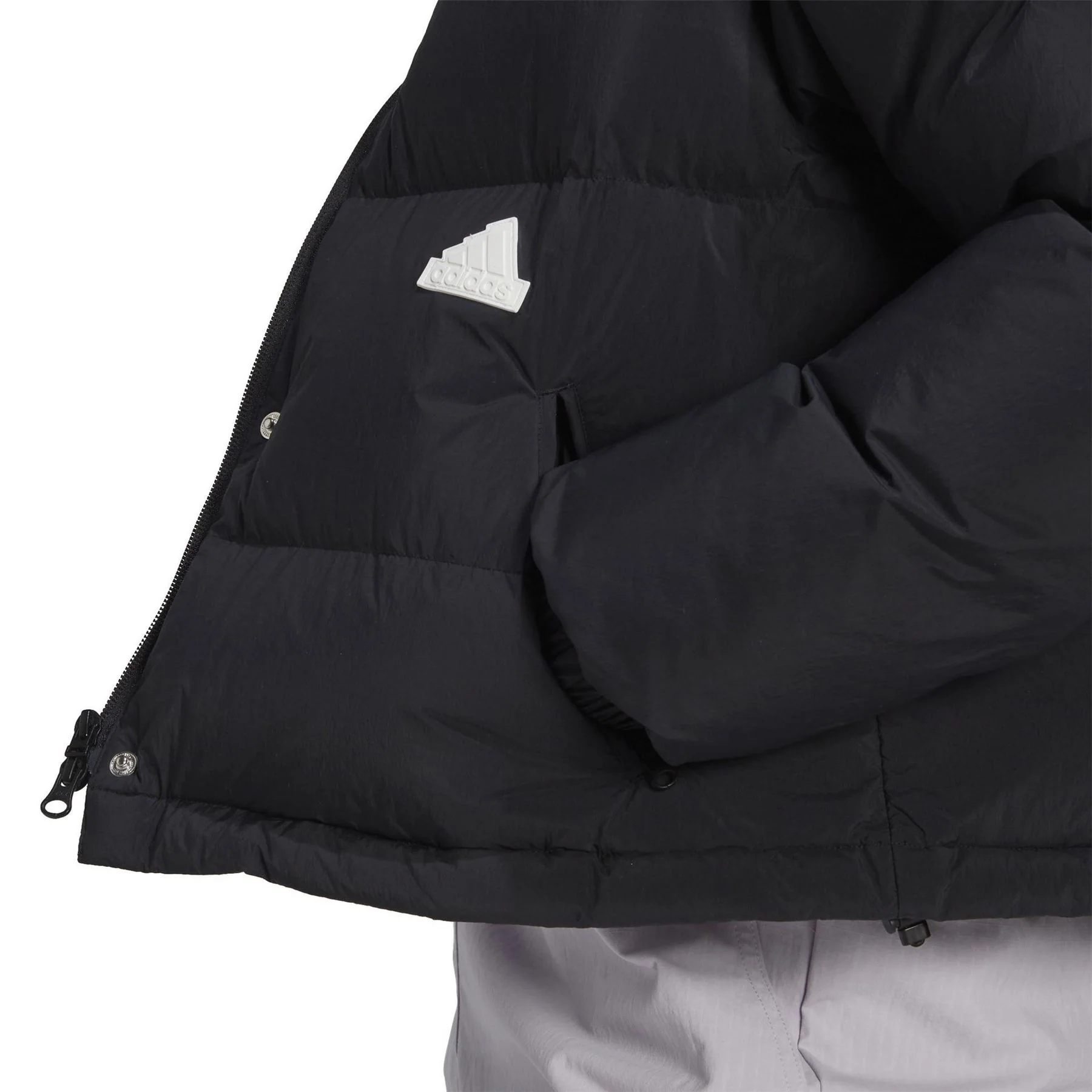 adidas High Neck Short Relaxed Fit Jacket - Image 6