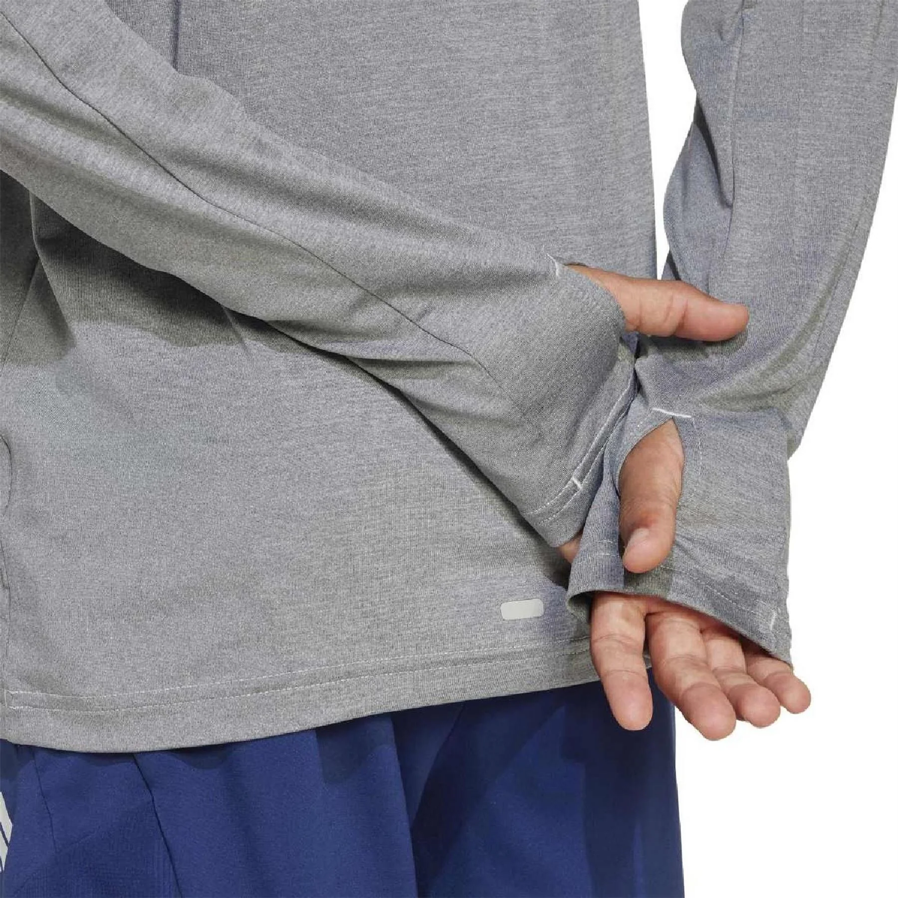 adidas Goto Quarter Zip Long Sleeve Performance T-Shirt - Image 6