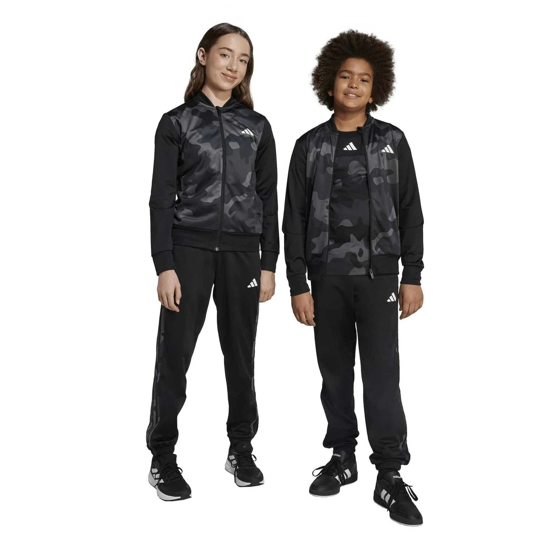 adidas Junior Seasonal Essential Camouflage Tracksuit - Image 2