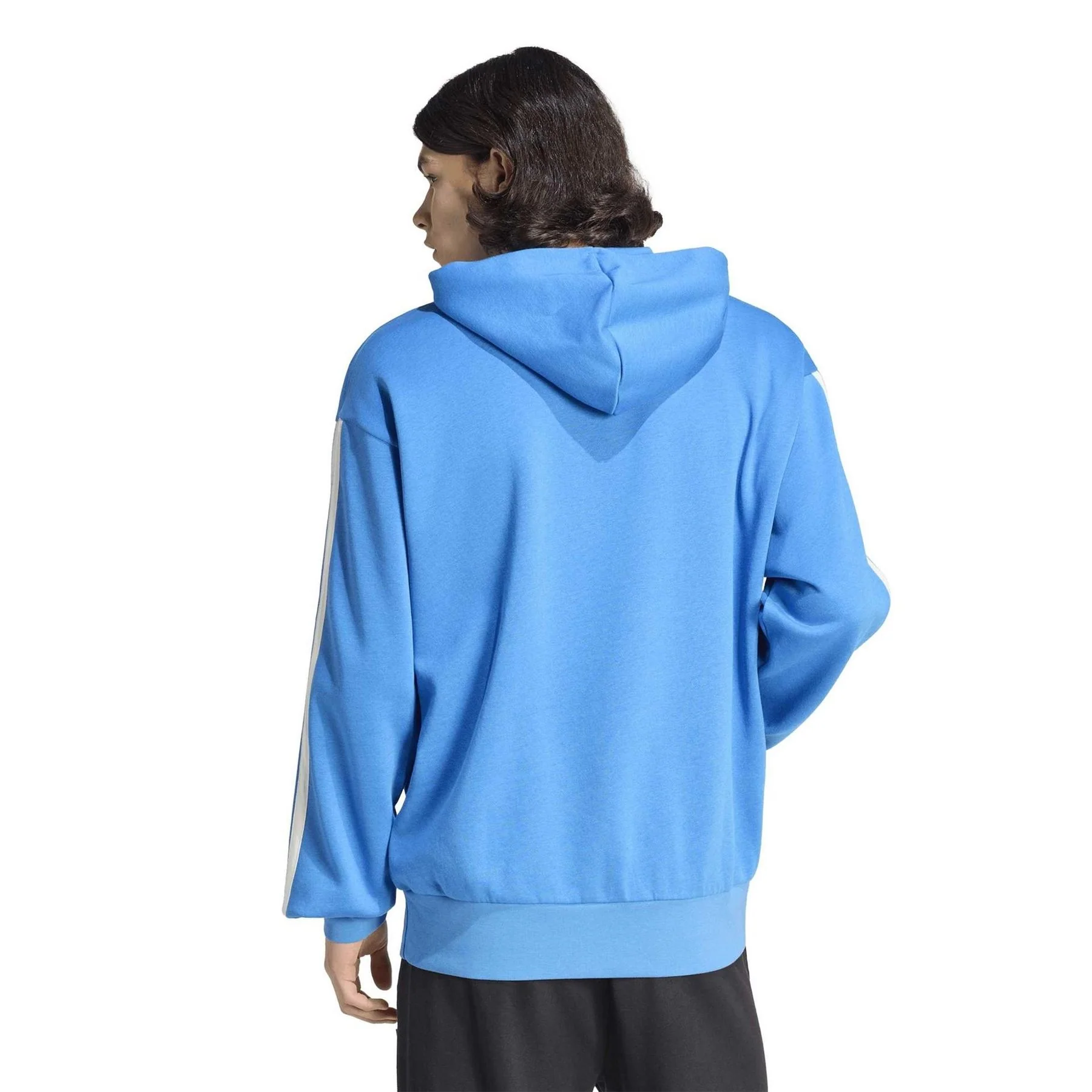 adidas 3 Stripes Fleece Over The Head Hoodie - Image 3