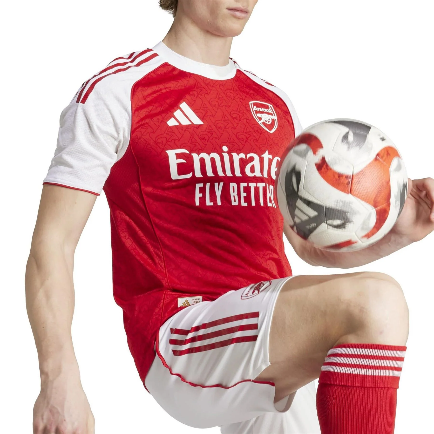 adidas Mens Arsenal Authentic Home Shirt 2025 2026 - Image 6