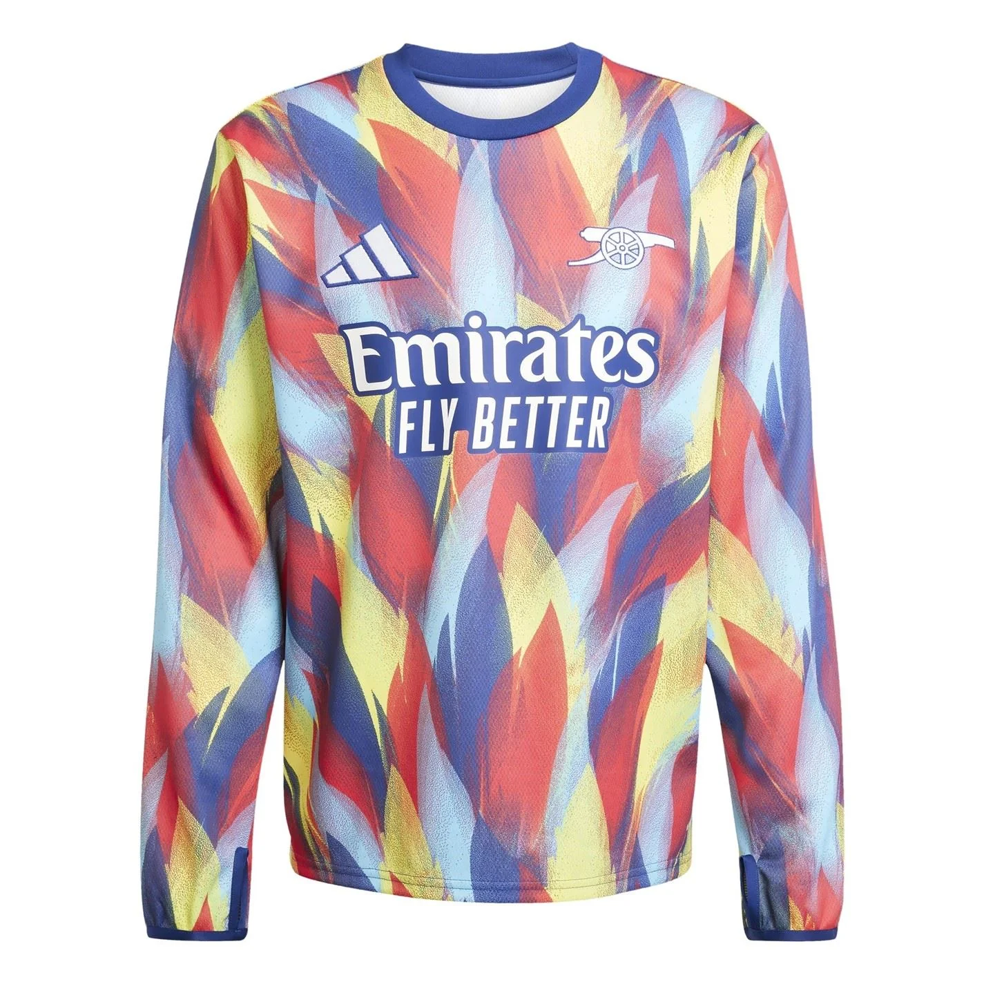 adidas Mens Arsenal Long Sleeve Pre Match Shirt 2025 2026