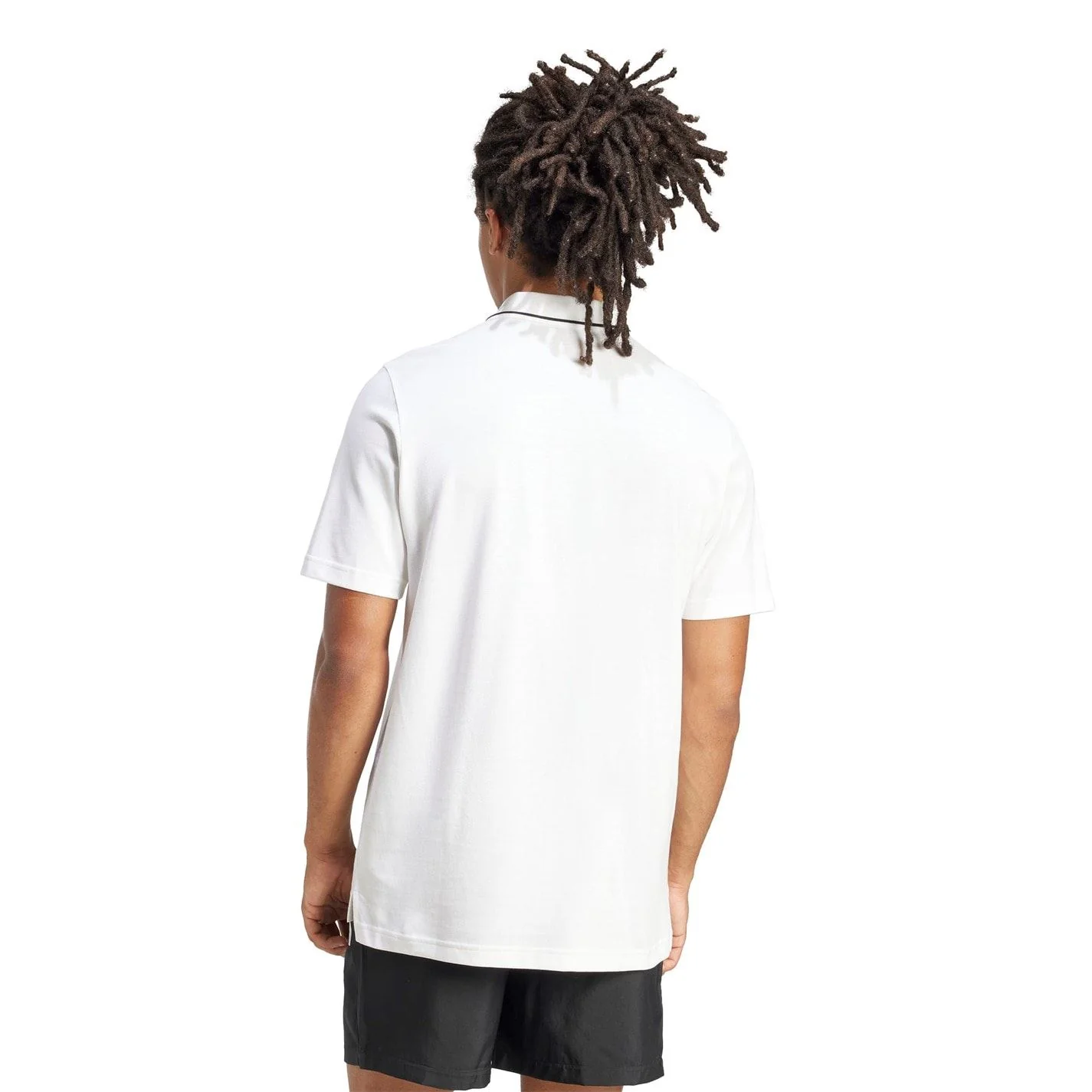 adidas Mens Essentials Cotton 3 Stripes Polo Shirt - Image 9