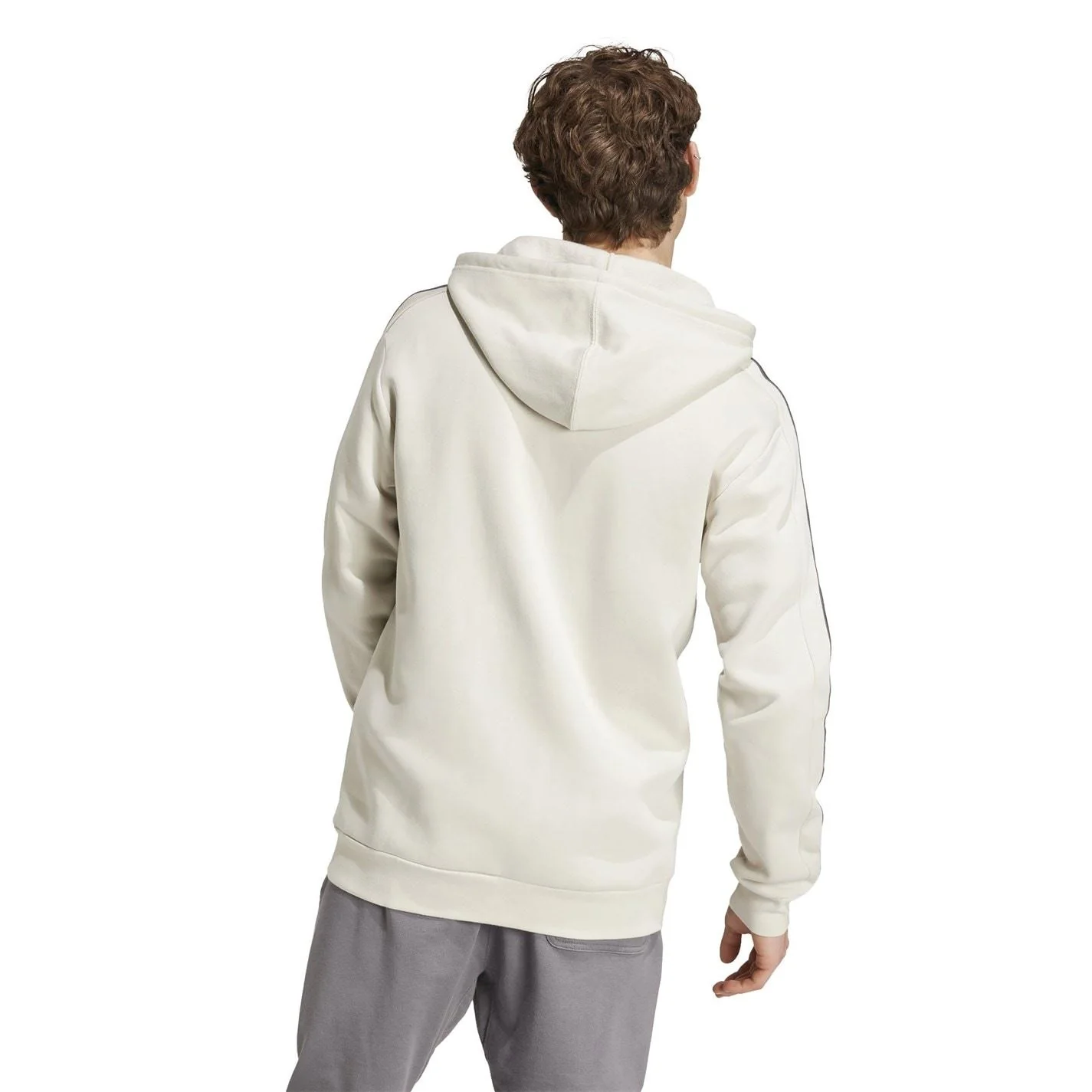 adidas Mens Essentials Fleece 3 Stripes Full Zip Hoodie - Image 50