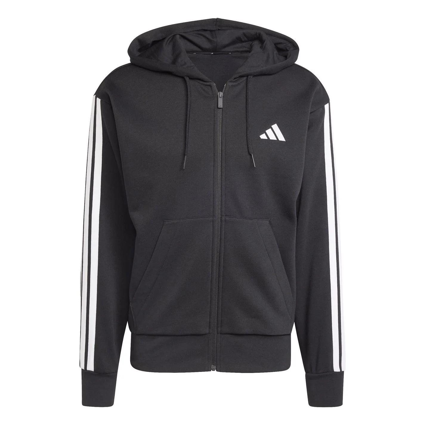 adidas Mens Essentials Fleece 3 Stripes Full Zip Hoodie - Image 6
