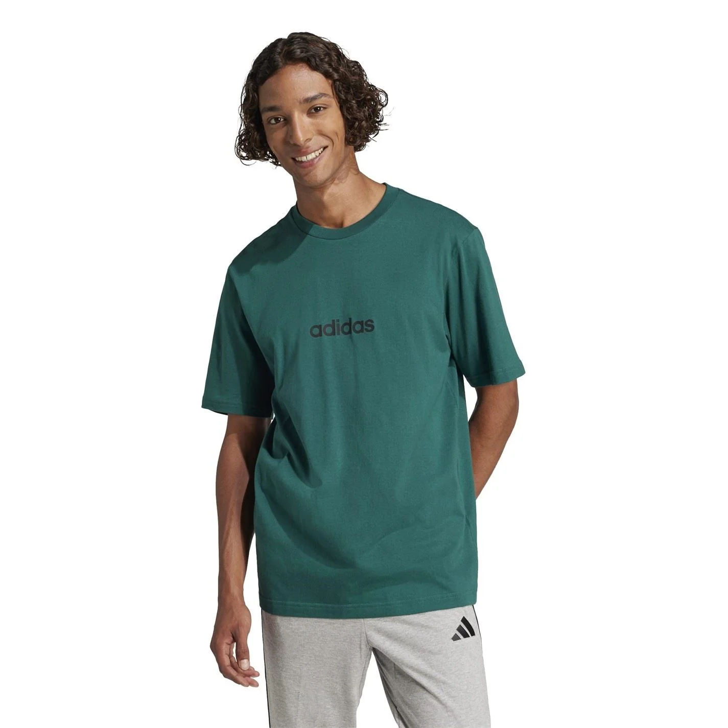 adidas Mens Essentials Single Jersey Linear Embroidered Logo T-Shirt - Image 12