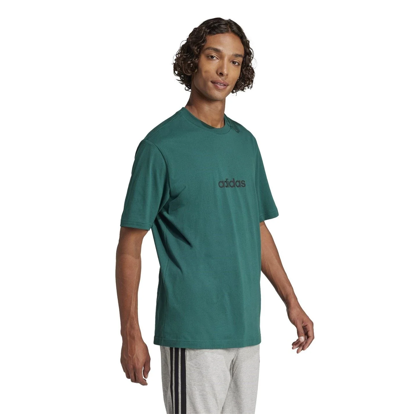 adidas Mens Essentials Single Jersey Linear Embroidered Logo T-Shirt - Image 16
