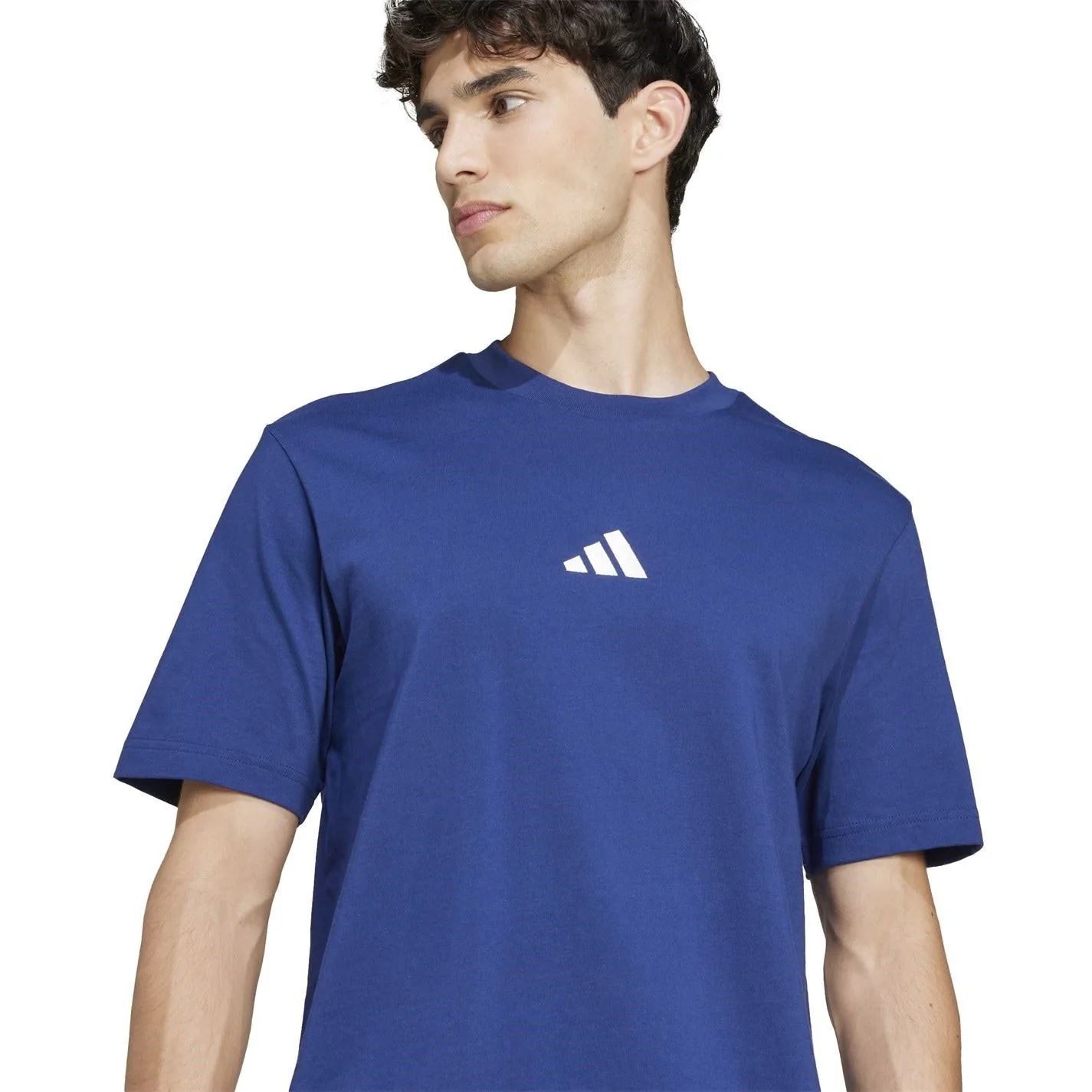 adidas Mens Essentials Single Jersey Linear Embroidered Logo T-Shirt - Image 5
