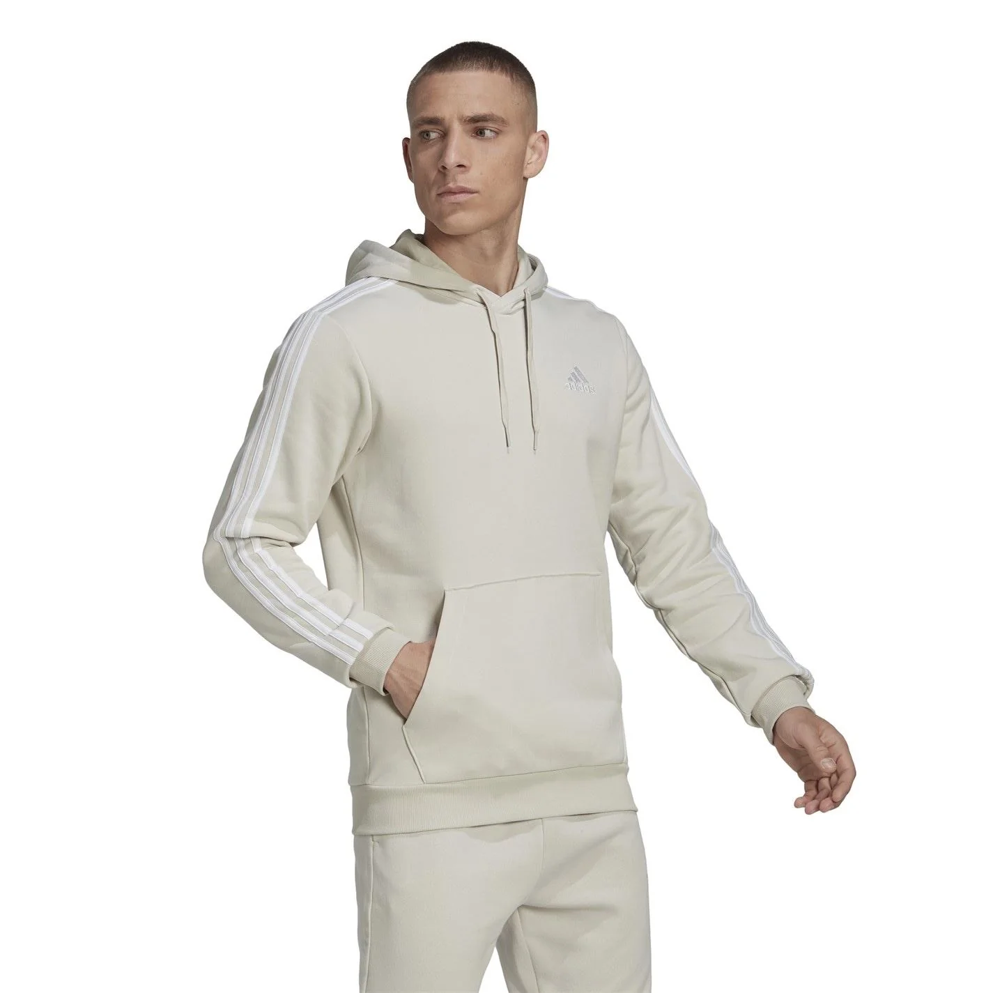 adidas Mens Fleece 3 Stripes Hoodie - Image 43