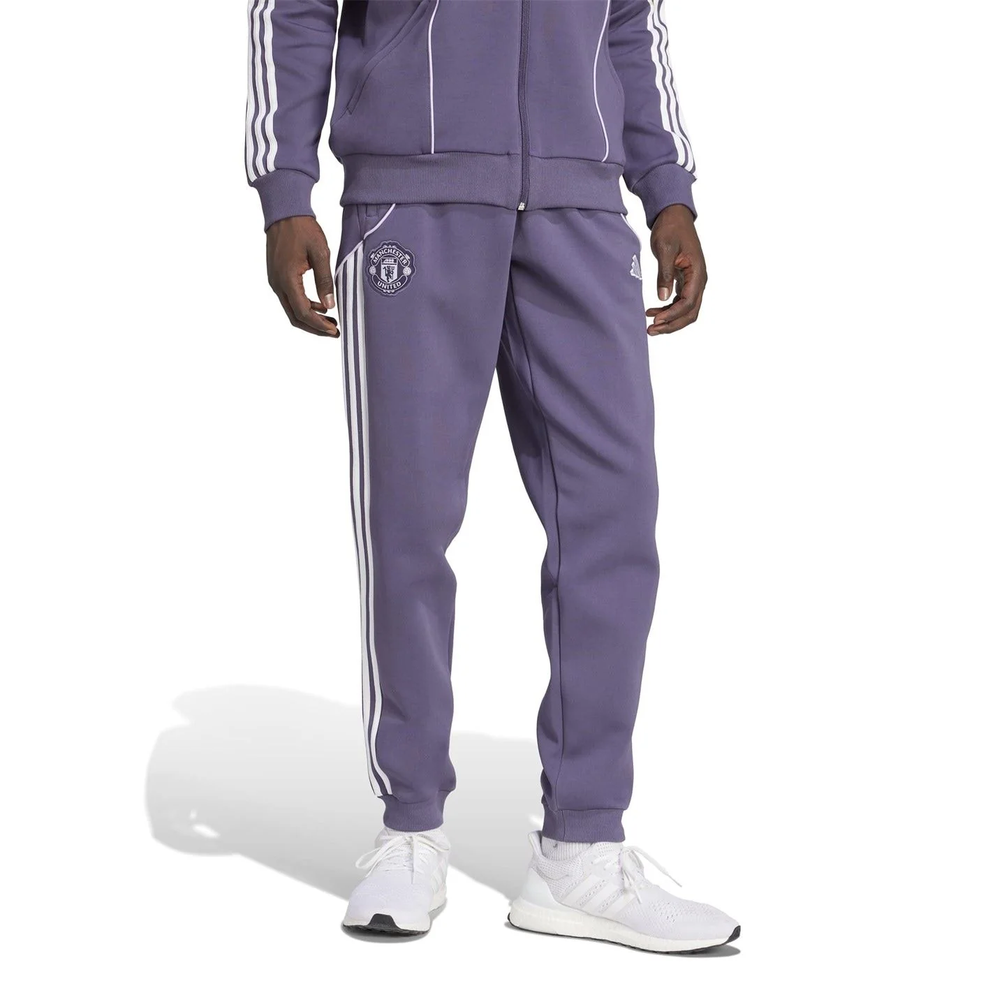 adidas Mens Manchester United Ubackpack Doubleknit Tracksuit Bottoms - Image 2