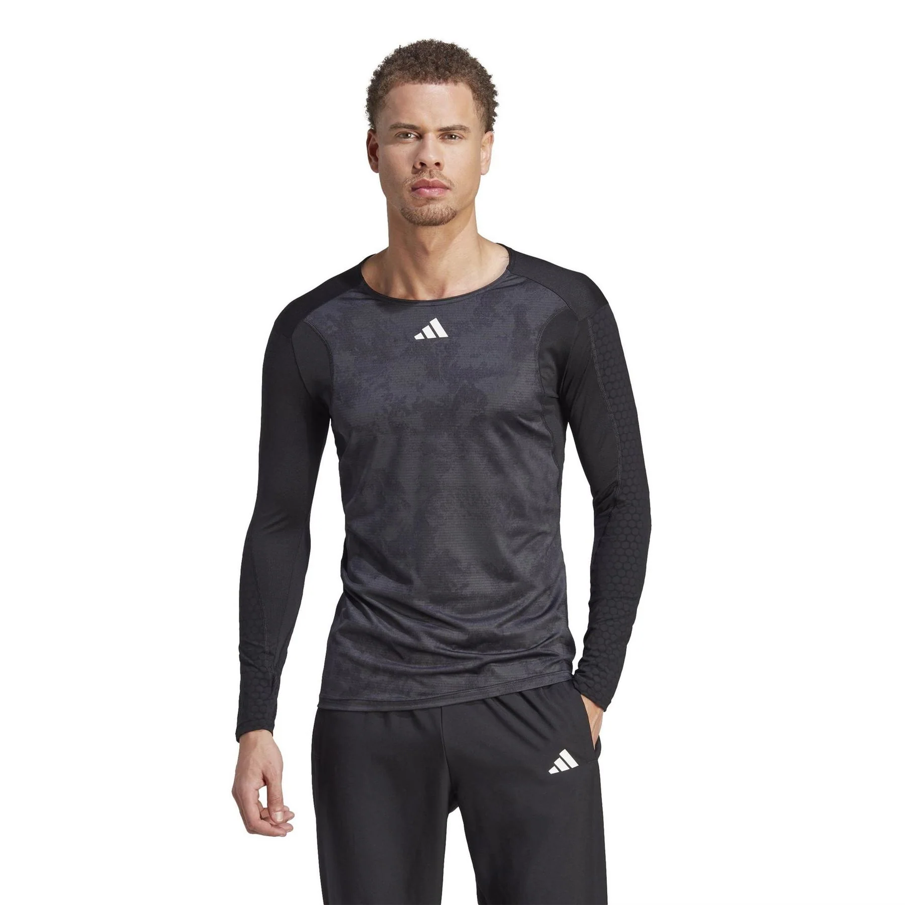 adidas Paris Crew Neck Slim Fit Long Sleeve T-Shirt - Image 2