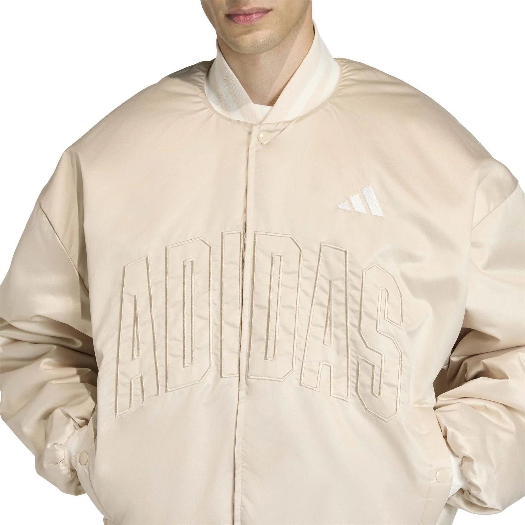 adidas Managers Jacket Snap Button Bold Logo with Lettered Branding - Image 6