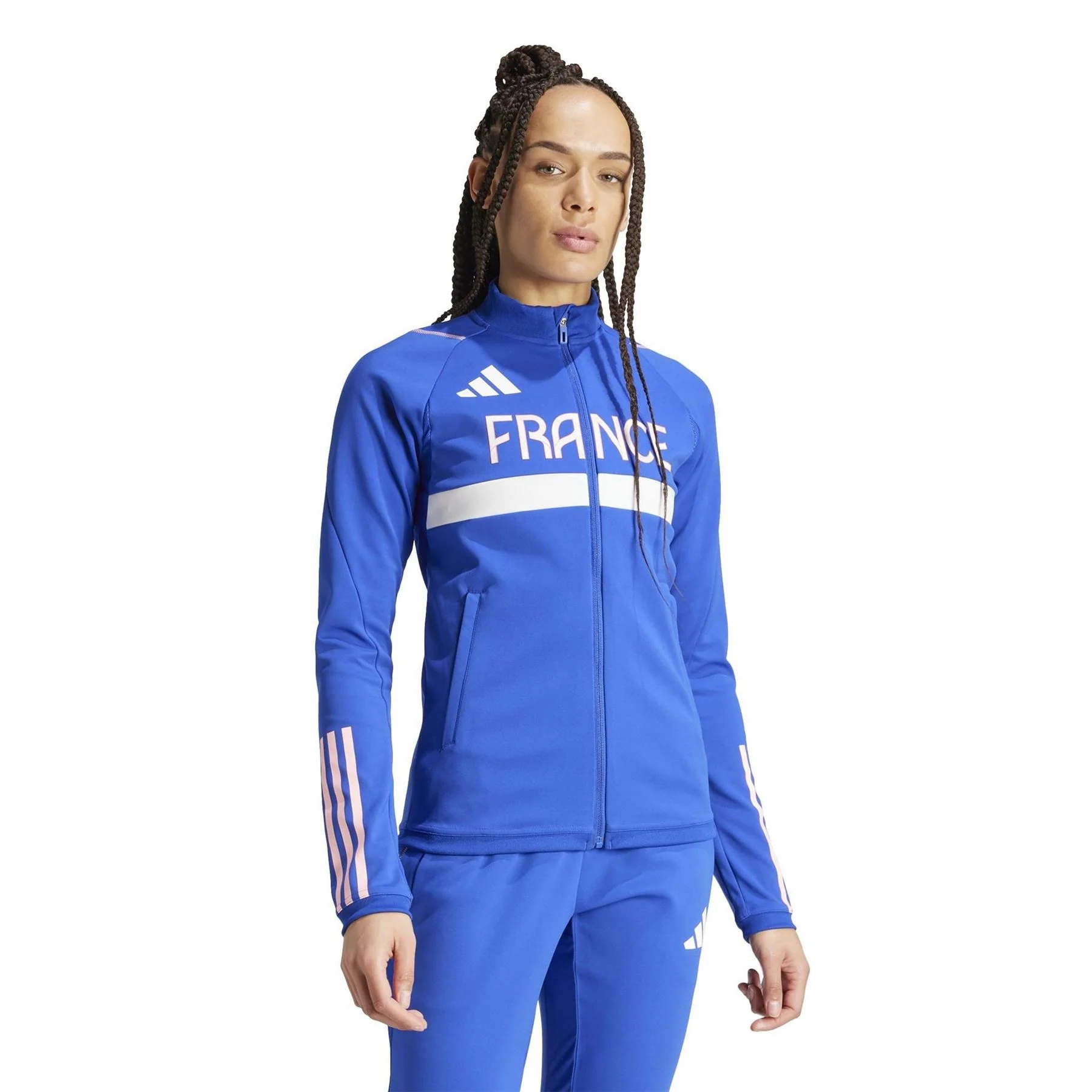 adidas Team France Aeroready Slim Fit Performance Training Jacket - Image 4