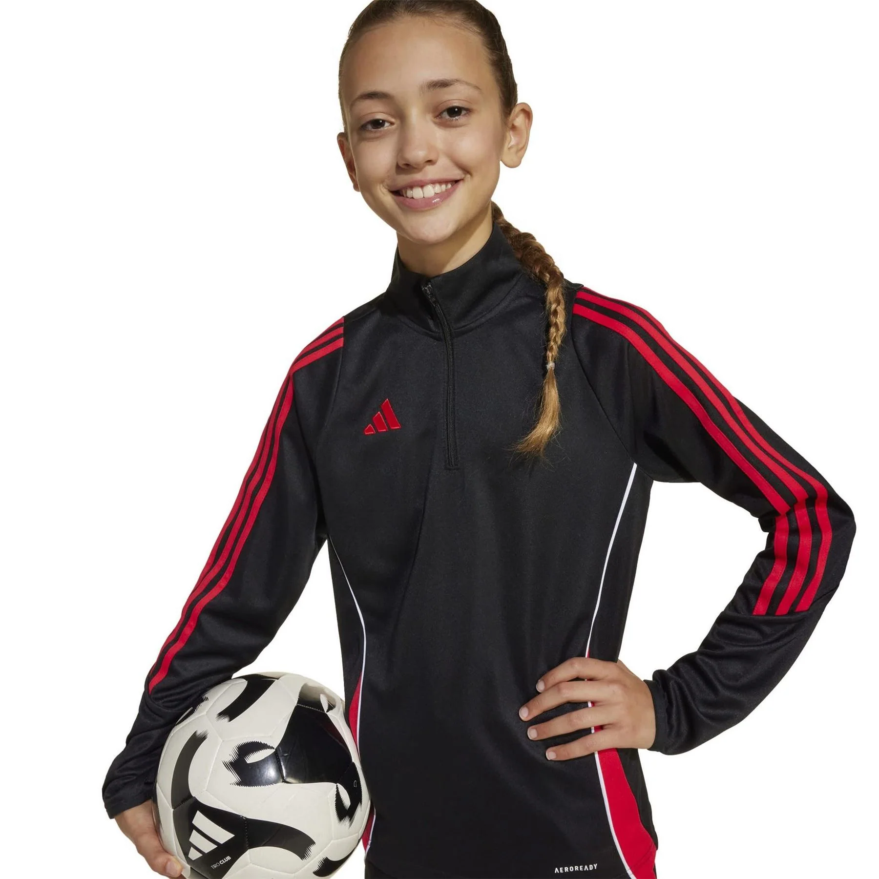 adidas Tiro24 Three Bar Logo Funnel Neck Long Sleeve Jersey - Image 4