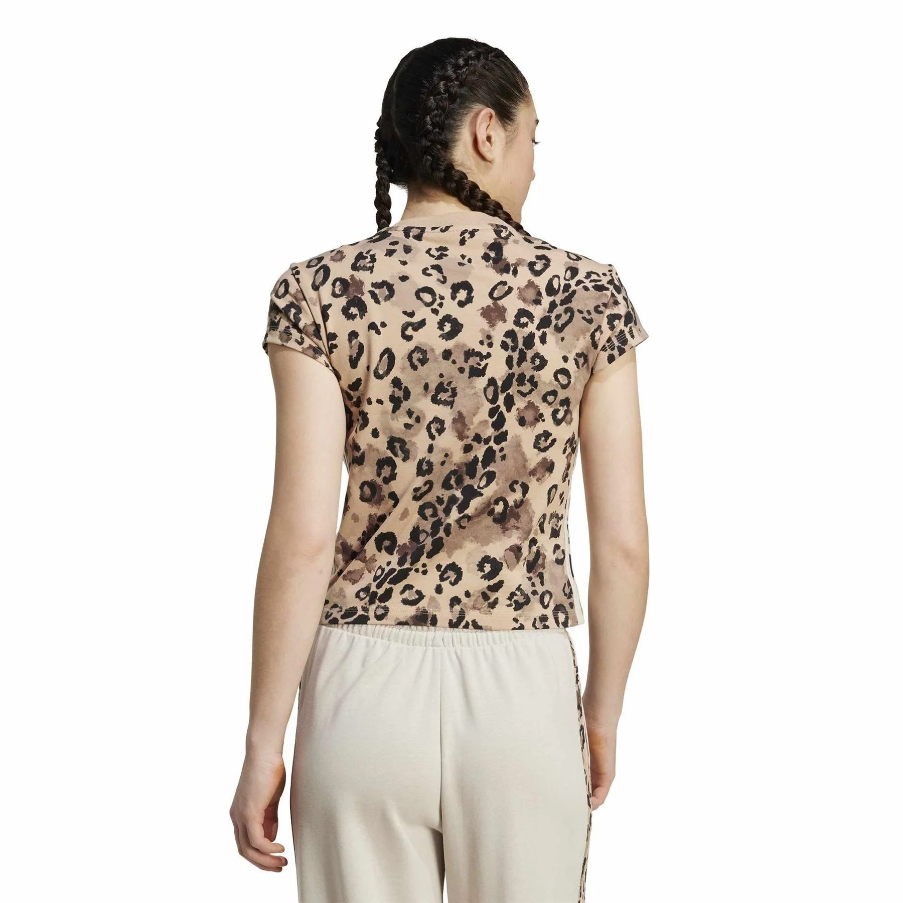 adidas All Over Print Crew Neck Short Sleeve Jersey T-Shirt - Image 3