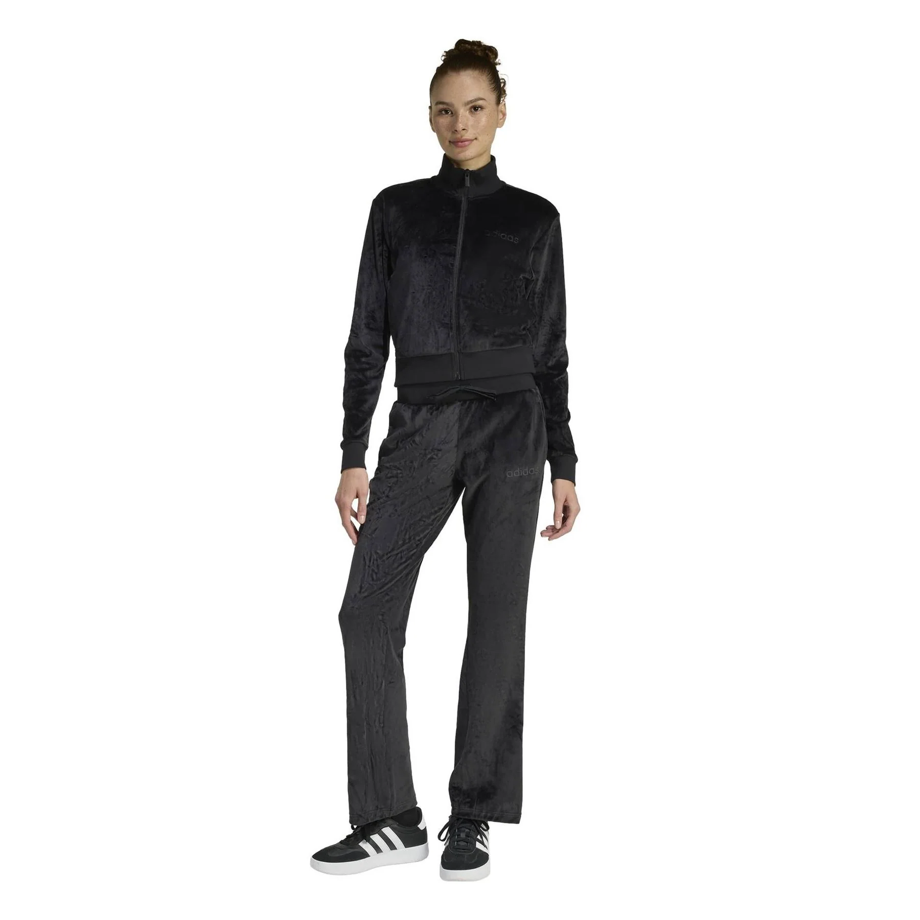 adidas Glam Velour Full Tracksuit - Image 2