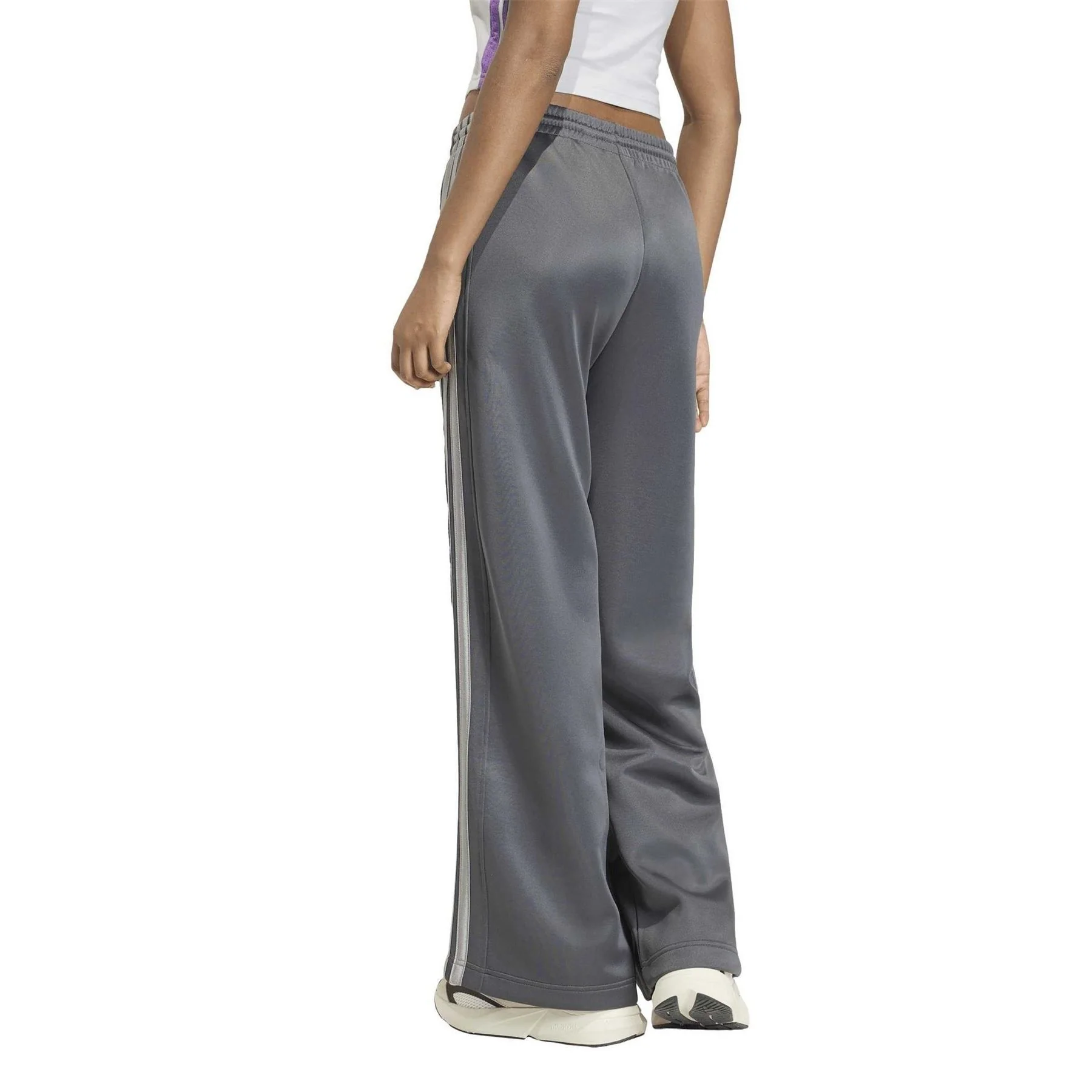adidas Three Stripes Wide Leg Mid Rise Athletic Pants - Image 3
