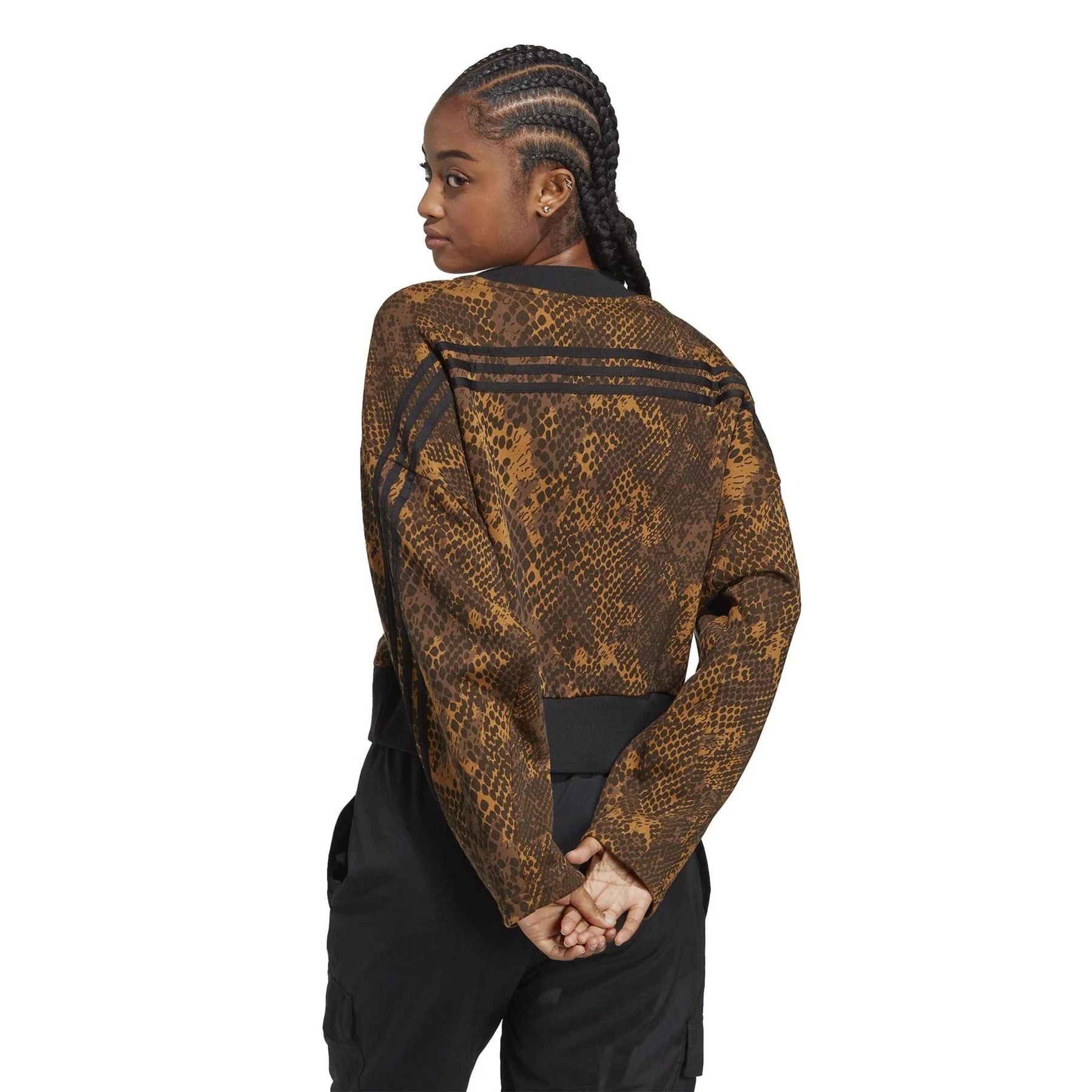 adidas Womens Icons 3 Stripes Sweatshirt - Image 3