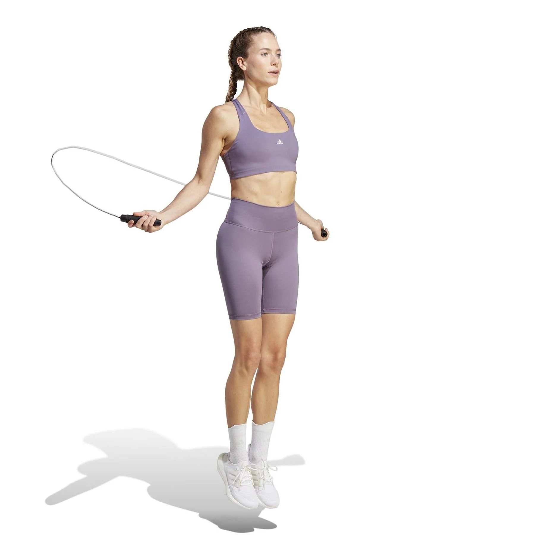 adidas Womens Optime Training Bike Short Leggings - Image 4