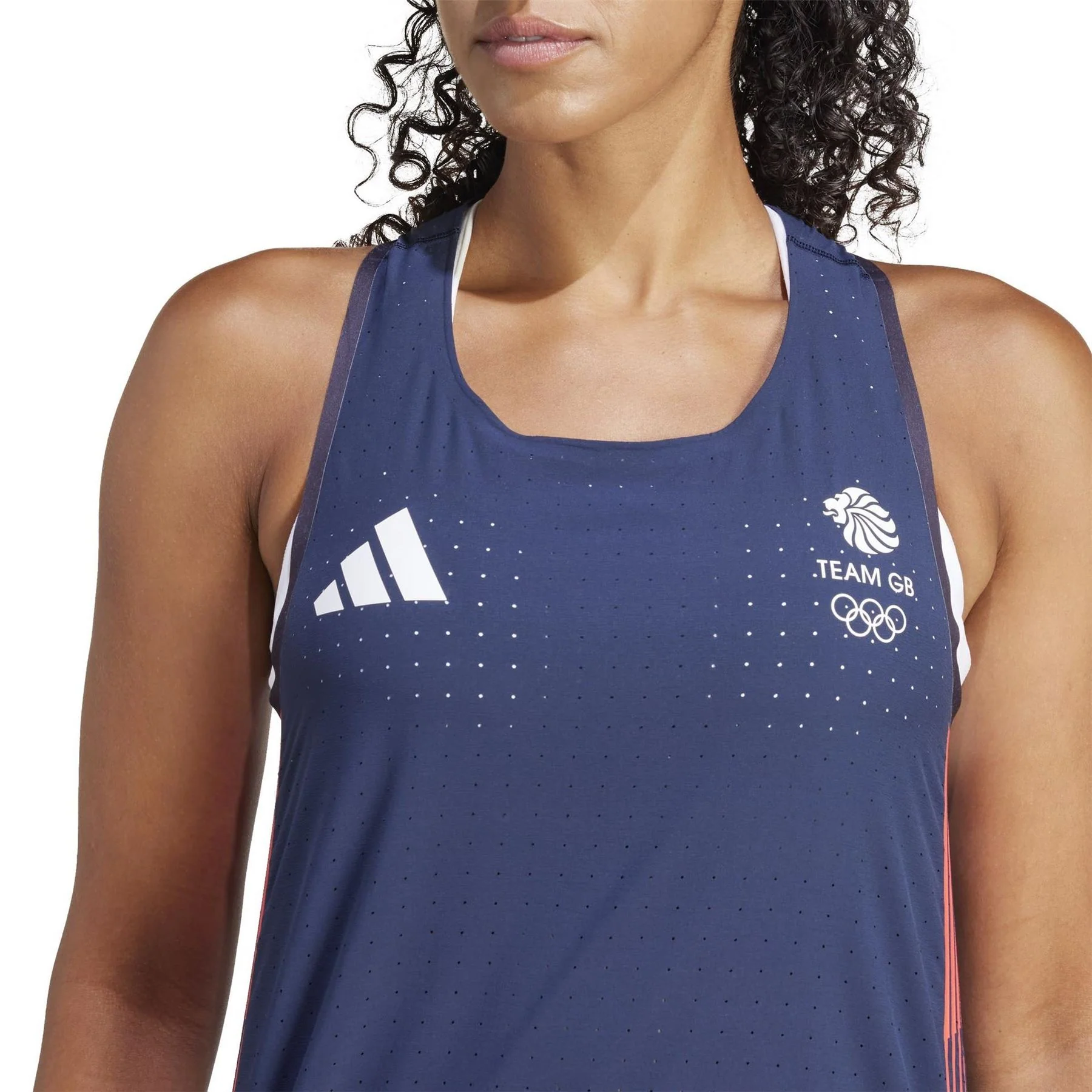 adidas Womens Team Gb Adizero Running Tank Top - Image 6