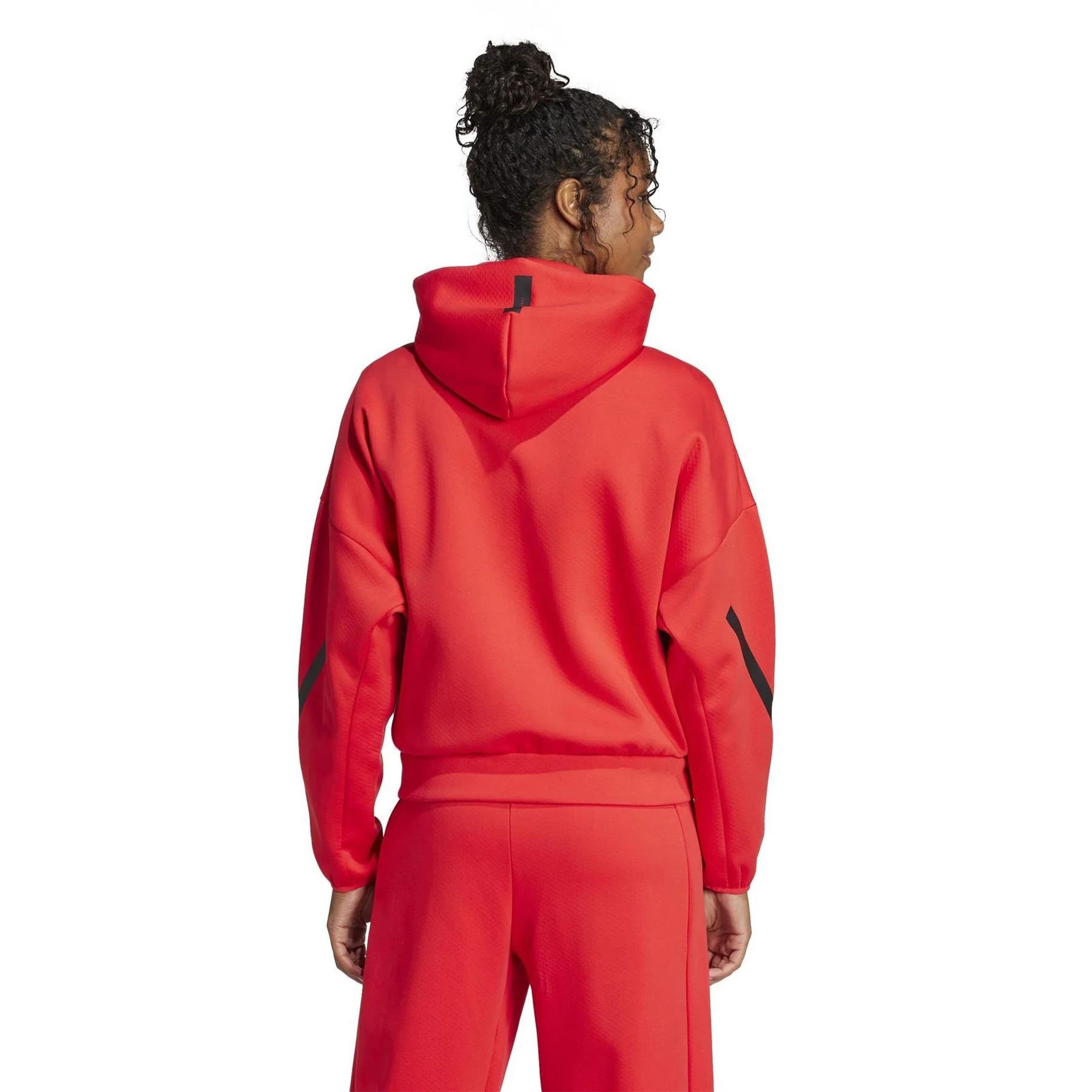 adidas Z.N.E. Hooded Full Zipper Solid Patterned Track Jacket with Logo - Image 3