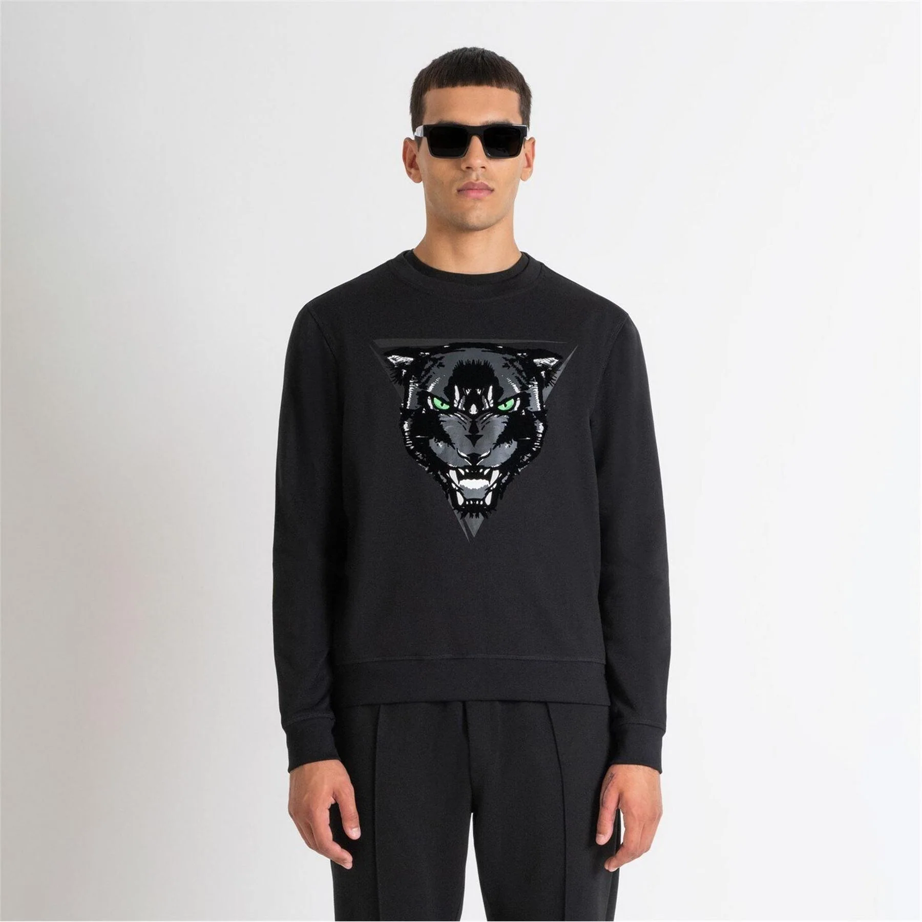Antony Morato Fit Sweatshirt In Sustainable Cotton Blend Fabric With Panther Print