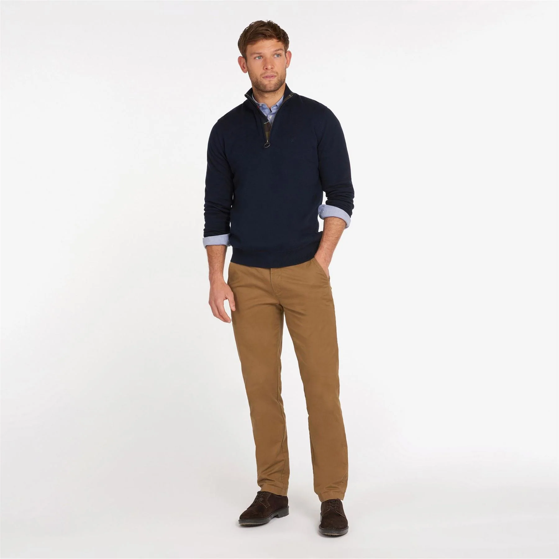 Barbour Half Zip Cotton Knitted Jumper - Image 12