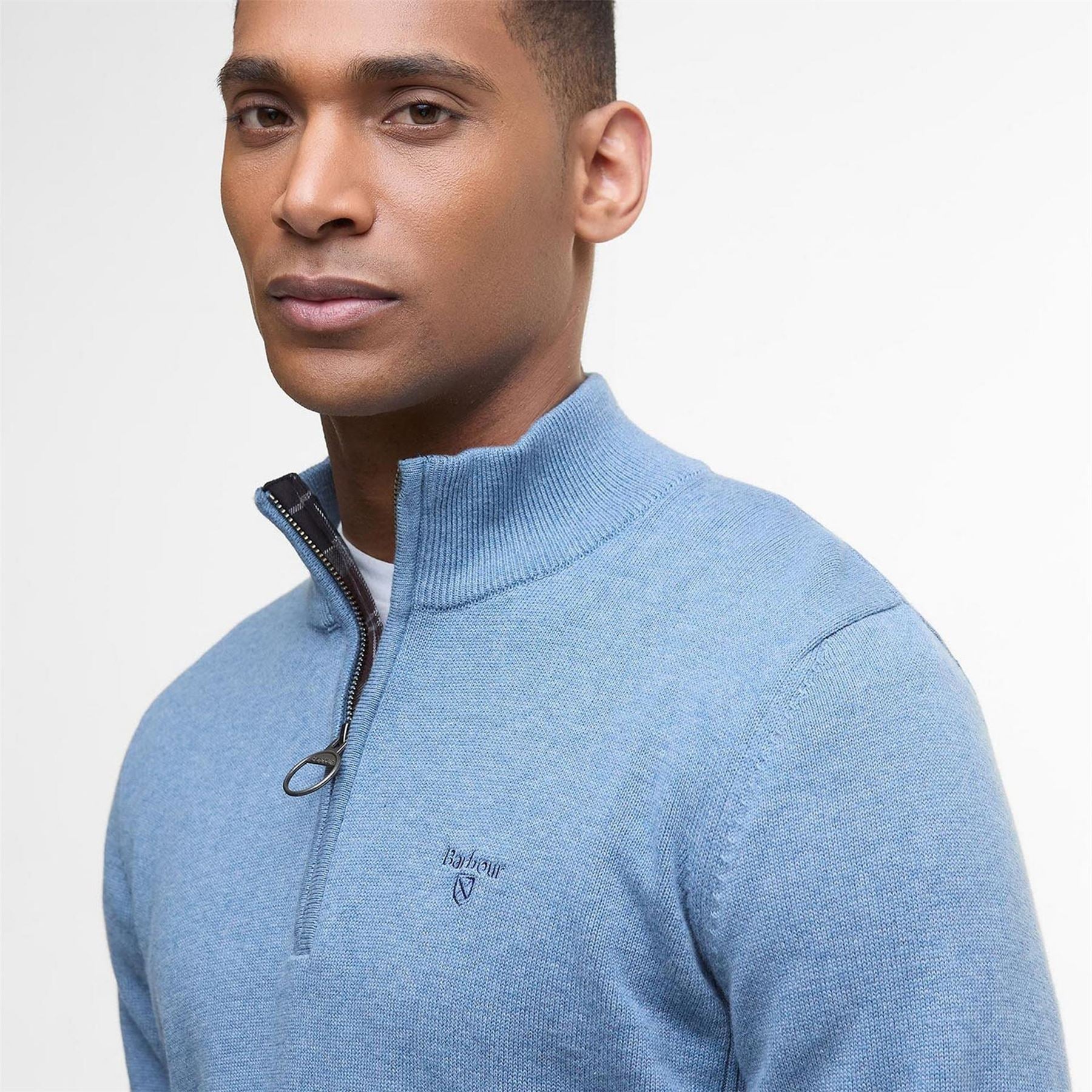 Barbour Half Zip Cotton Knitted Jumper - Image 22