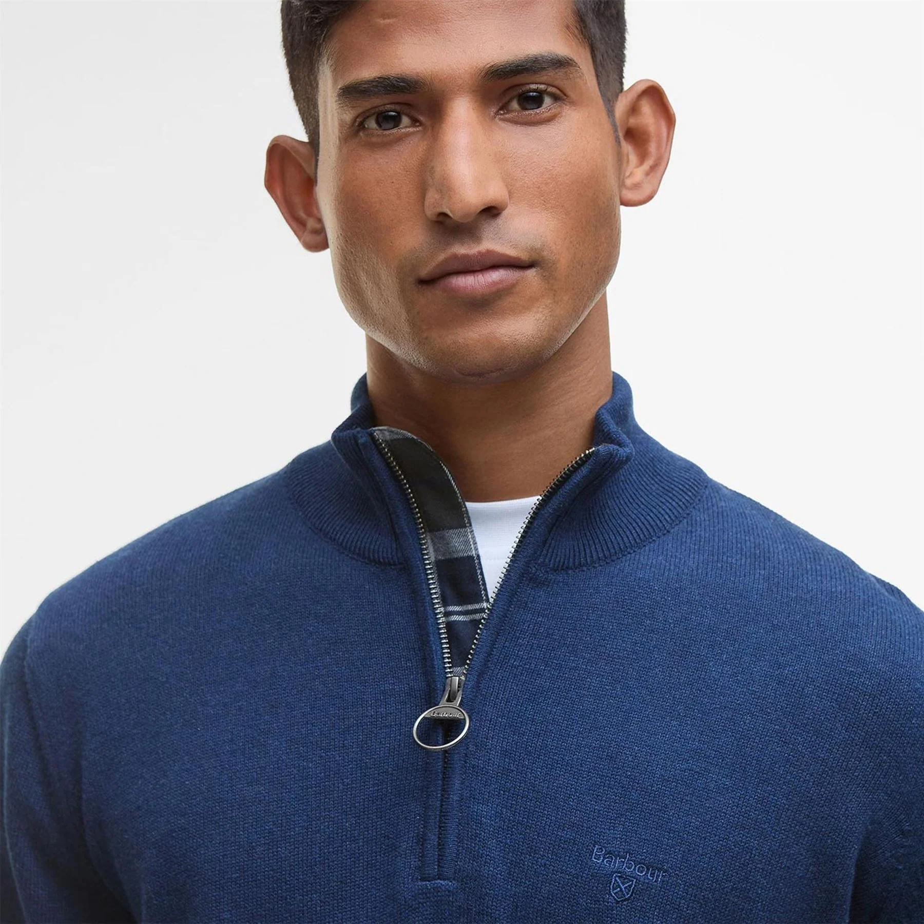 Barbour Half Zip Cotton Knitted Jumper - Image 34