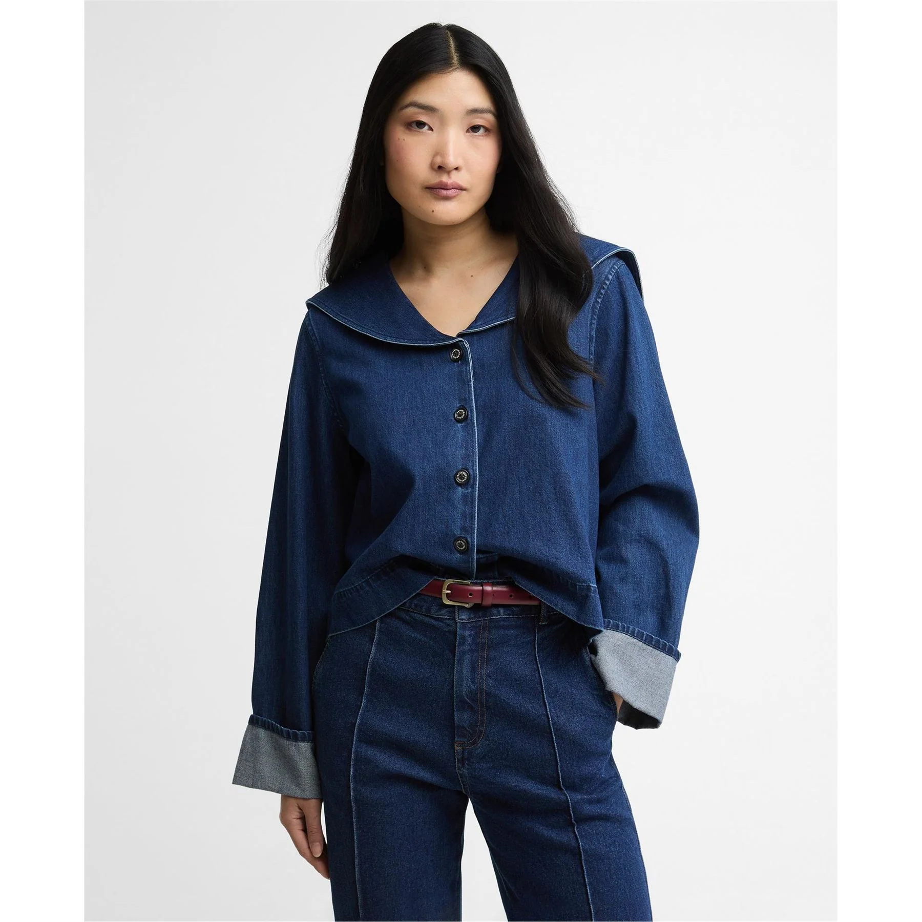 Barbour Long Sleeve Denim Shirt - Image 2