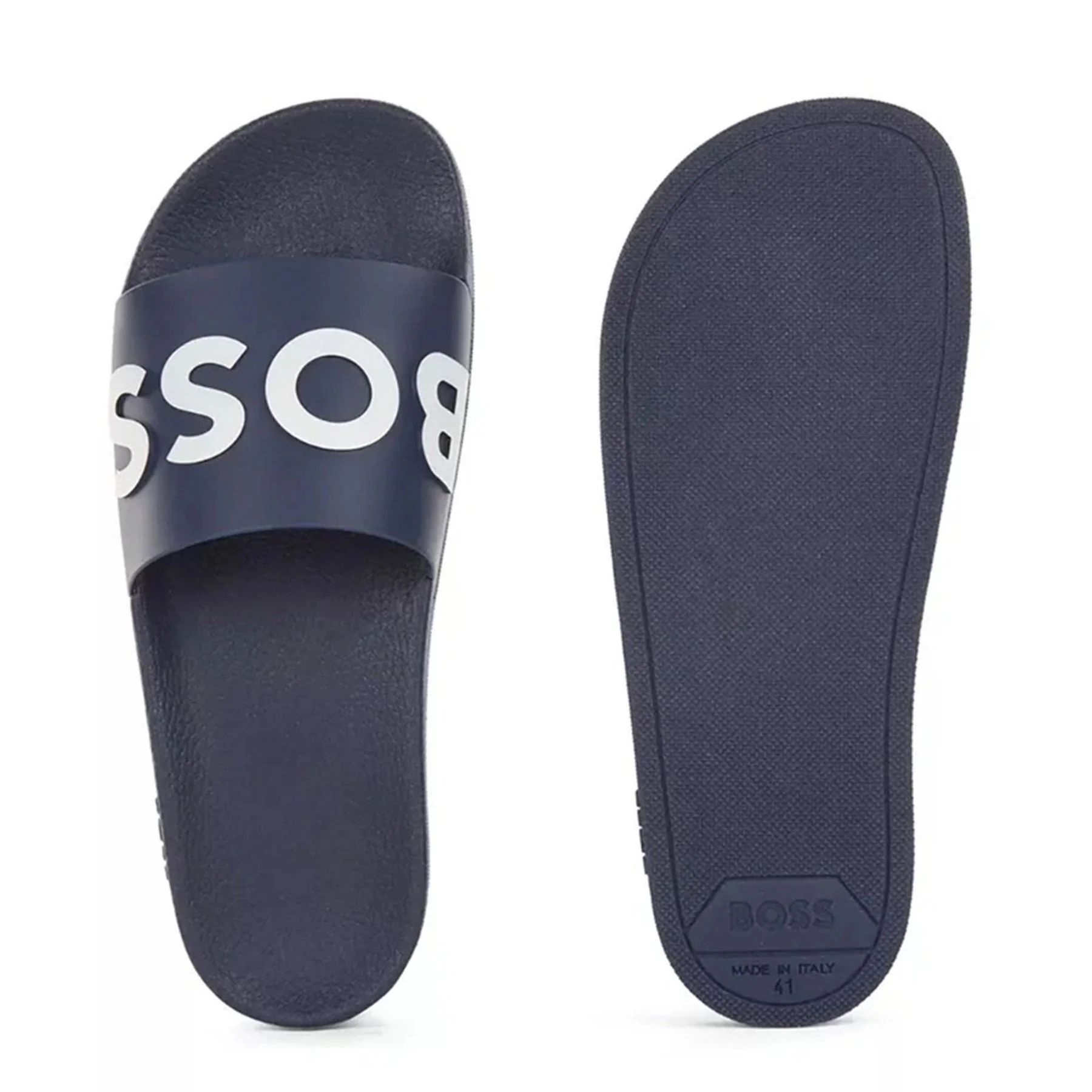 Boss Bay Logo Sliders, Branding Strap Sandals - Image 4