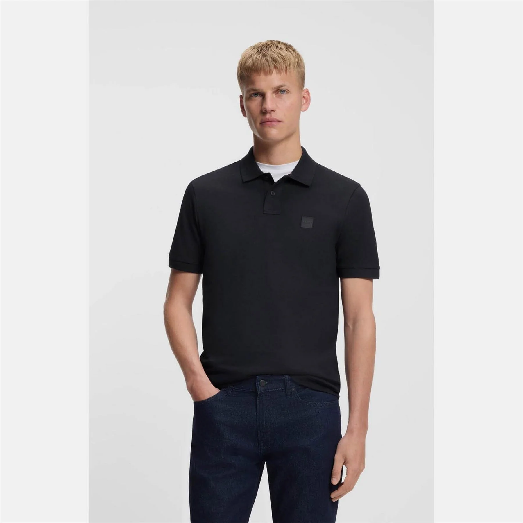 Boss Collared Neck Button Placket Polo Shirt - Image 12