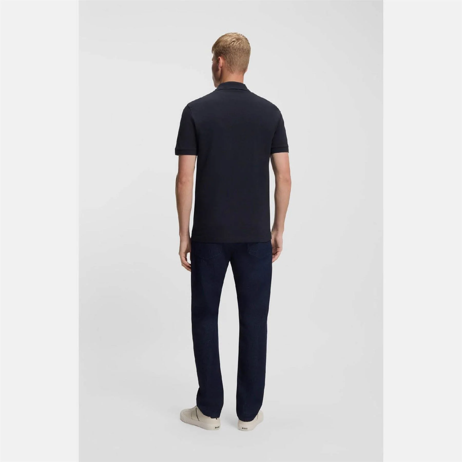 Boss Collared Neck Button Placket Polo Shirt - Image 13