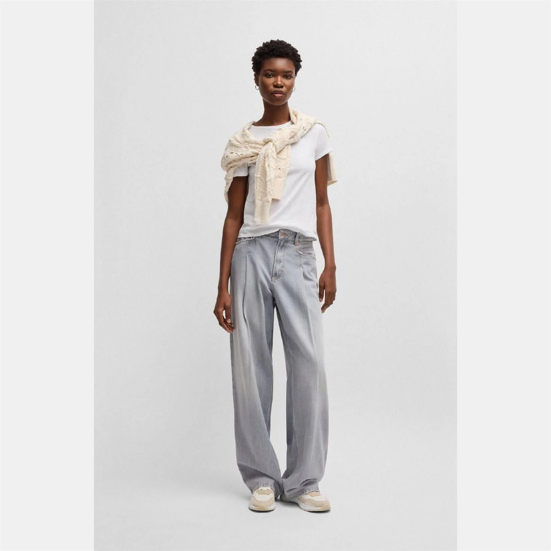 Boss Elsa Regular Fit T-Shirt In Slub Cotton - Image 4