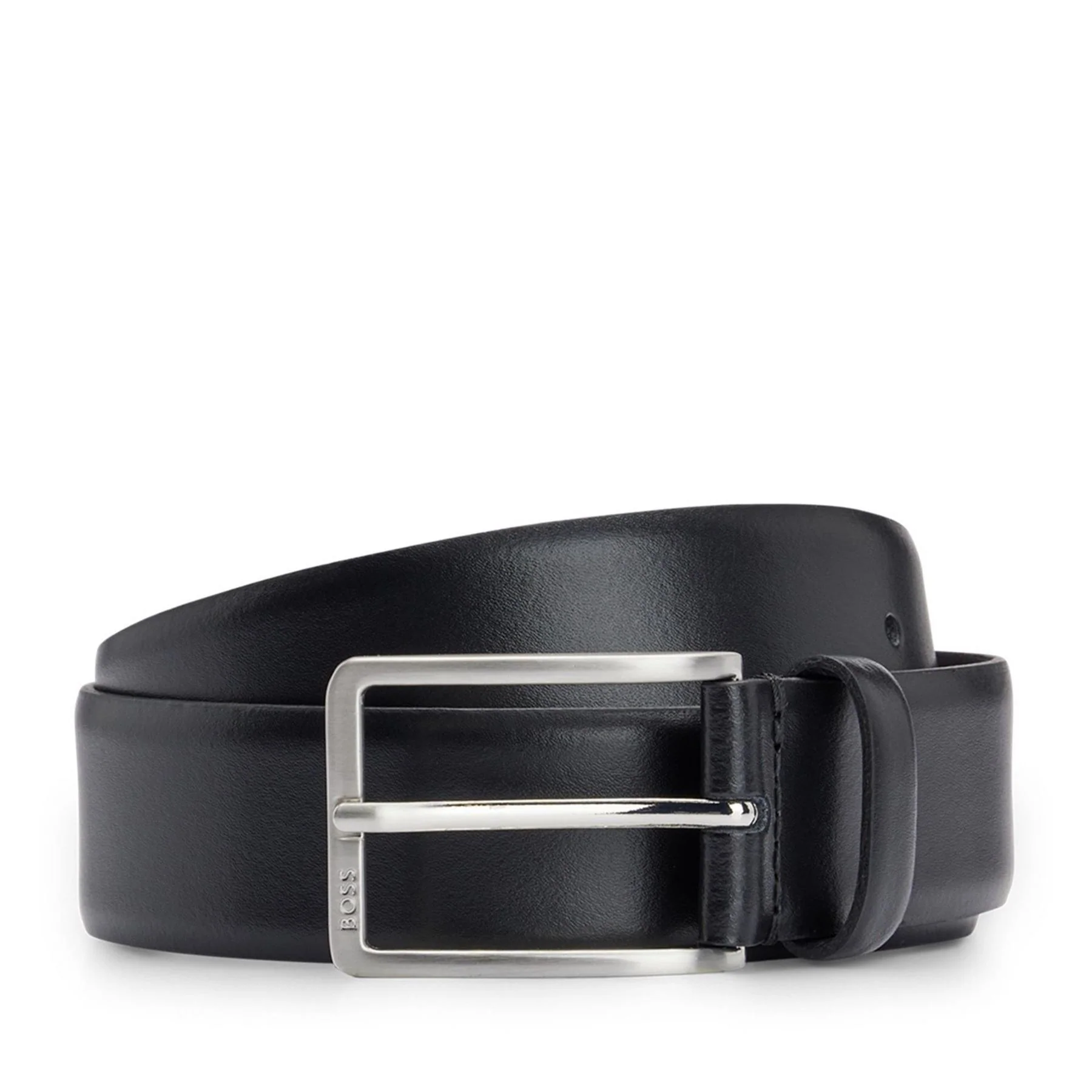 Boss Leather Pin Buckle Logo Belt