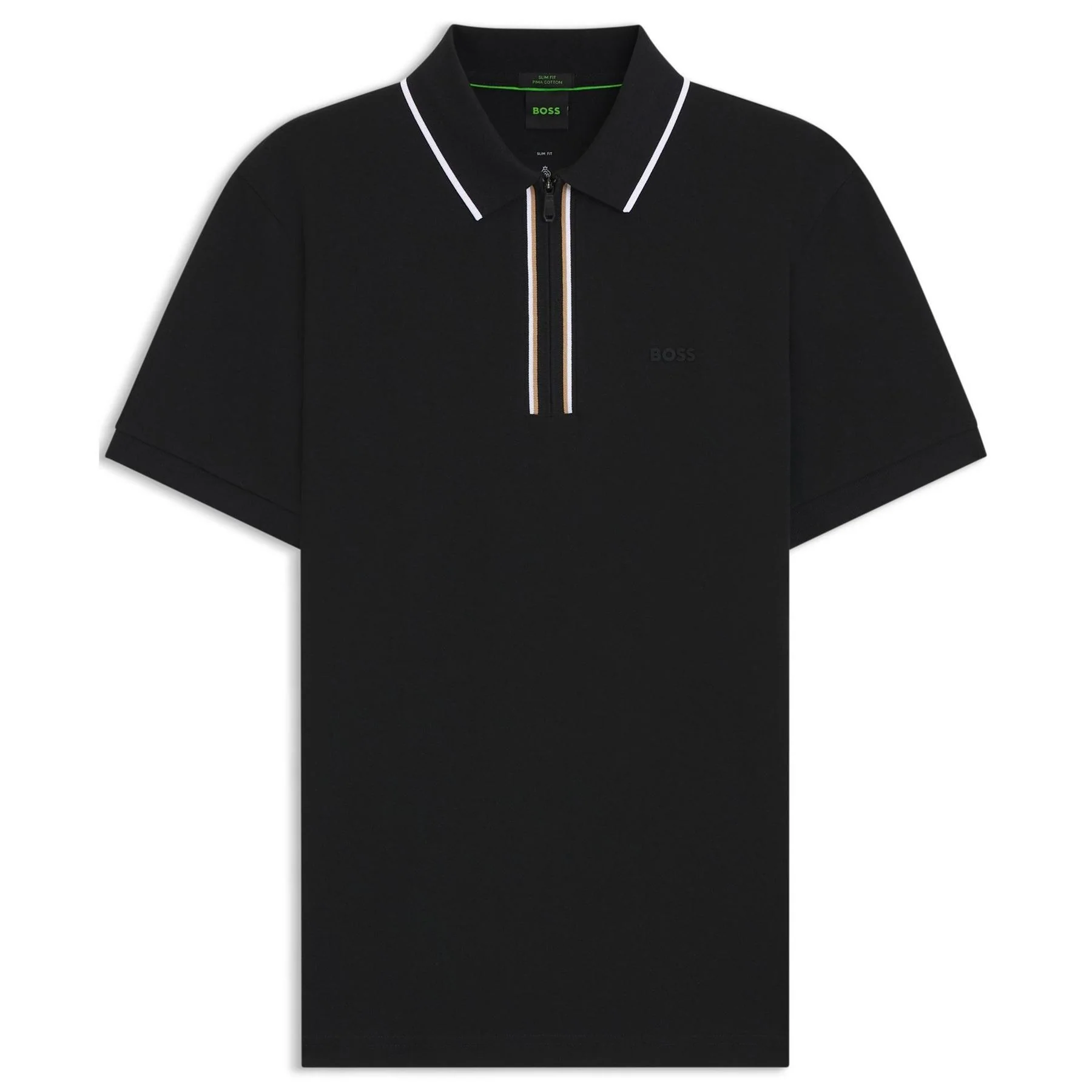 Boss BOSS GREEN Short Sleeve Zip Polo Shirt (Philix) - Image 2