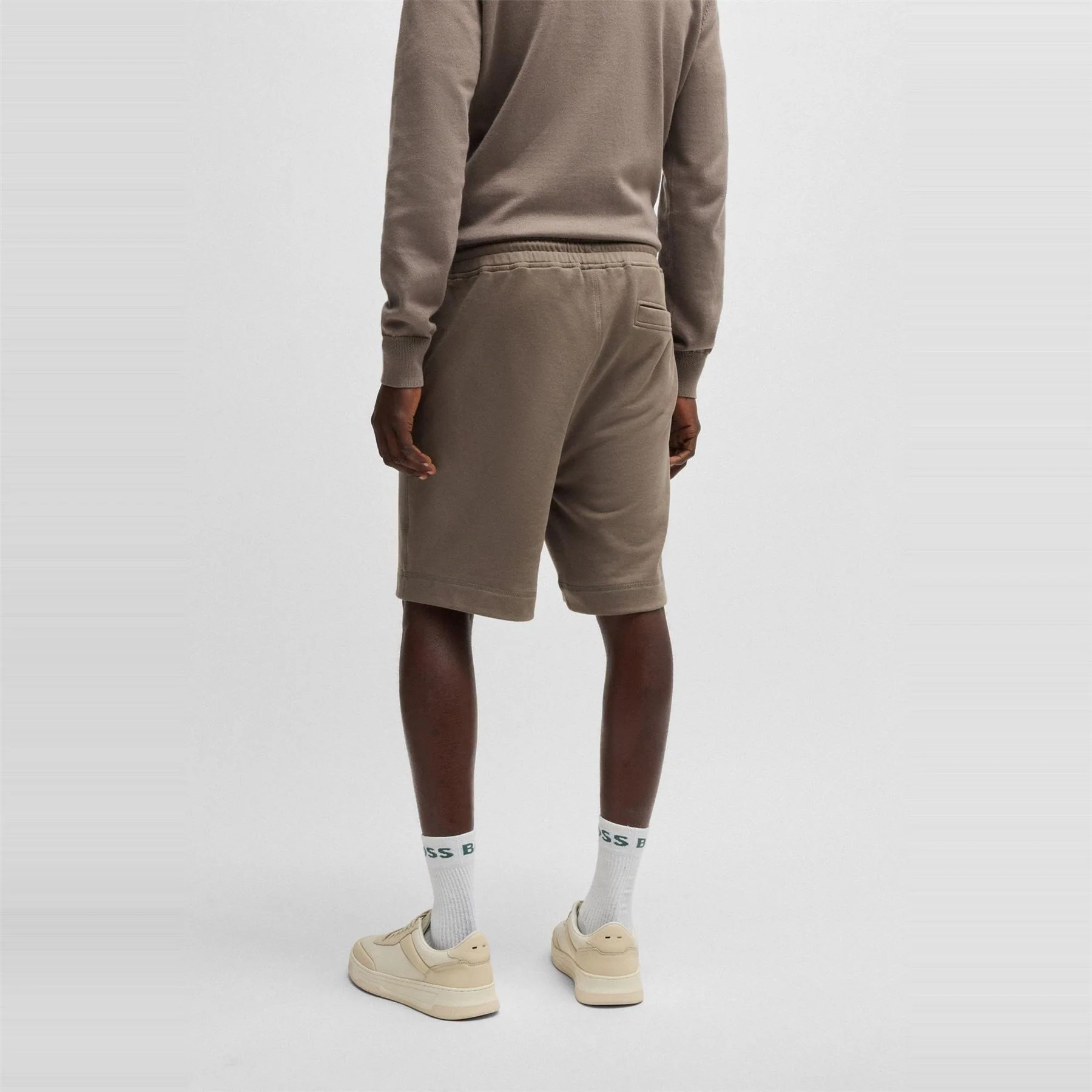 Boss Orange Mid Length Elasticated Drawstring Fleece Shorts - Image 33