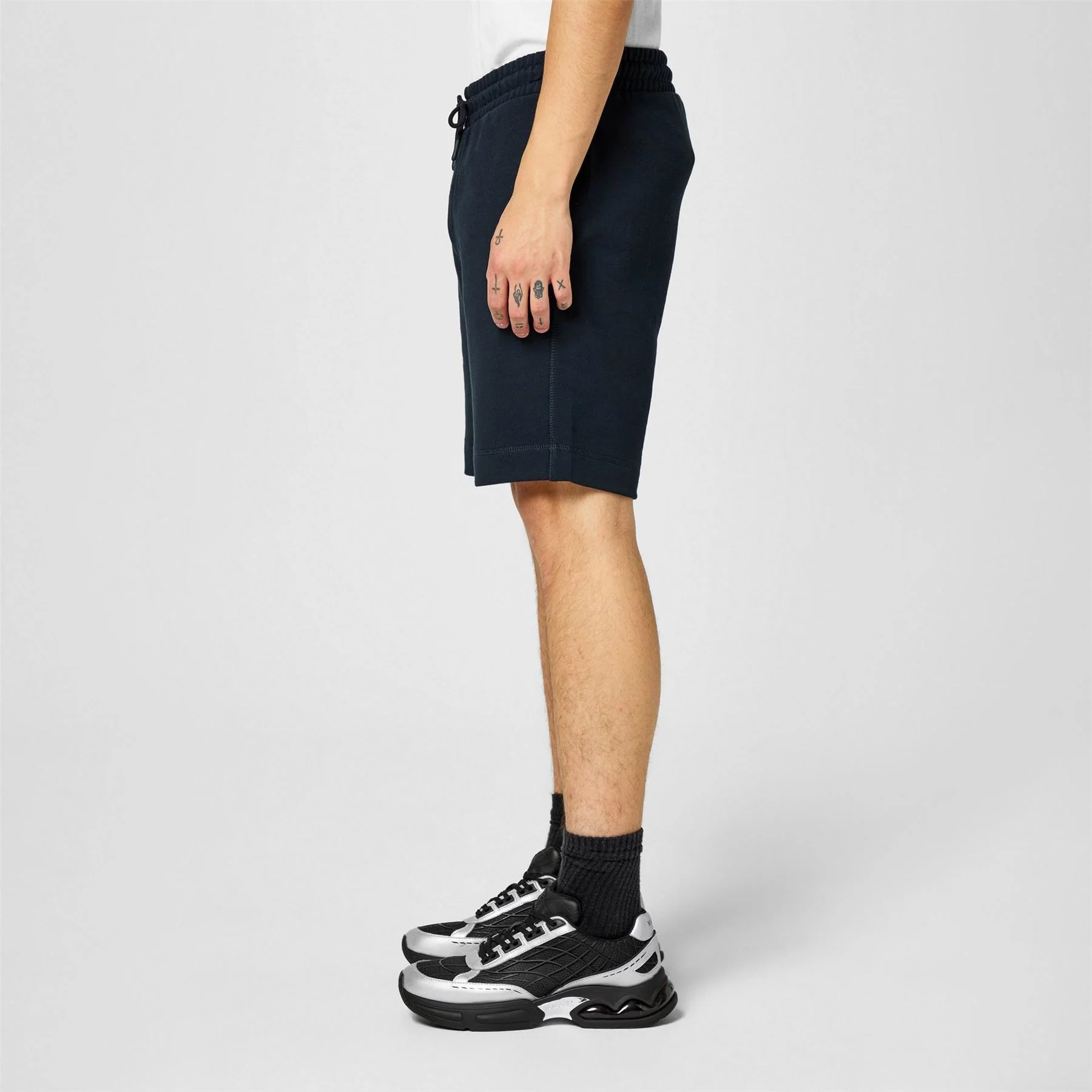 Boss Orange Mid Length Elasticated Drawstring Fleece Shorts - Image 8