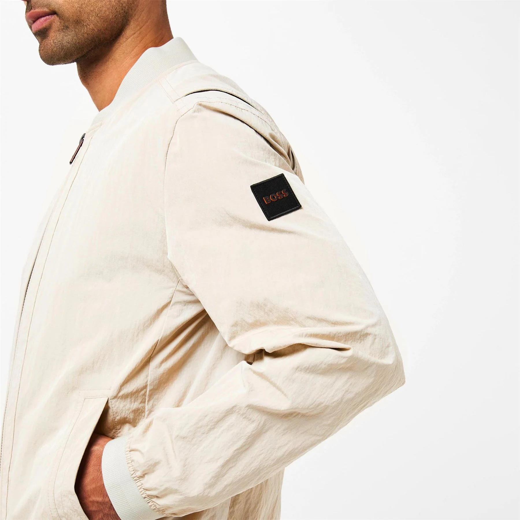Boss Othmare Lightweight Long Sleeve Bomber Jacket - Image 5
