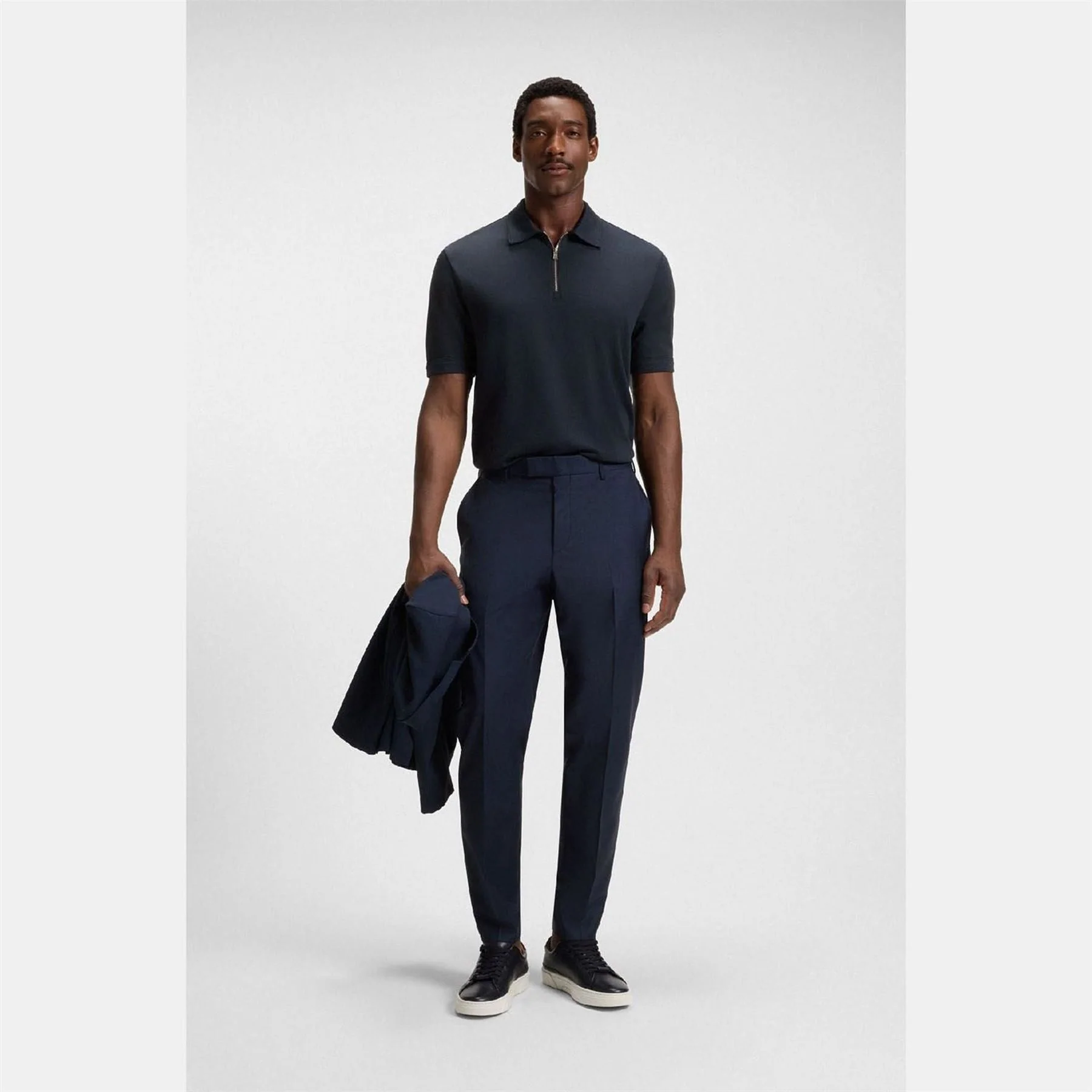 Boss Paras 57 Zip Neck Polo Shirt - Image 4