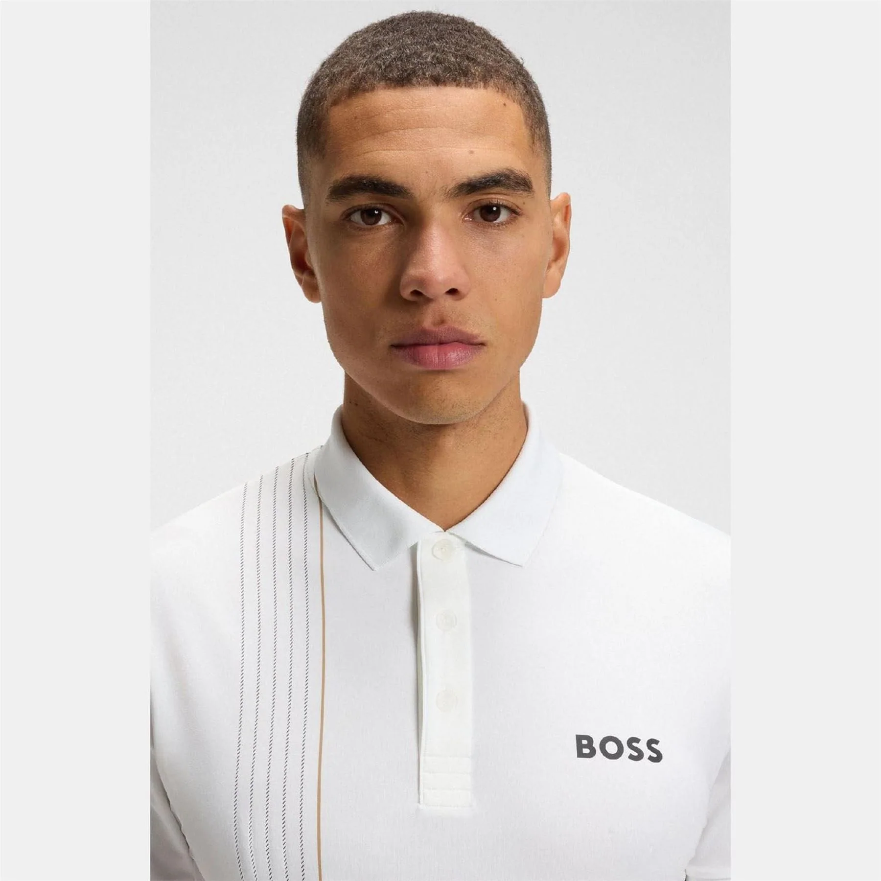 Boss Quick Dry Polo Shirt With Check Artwork - Image 2