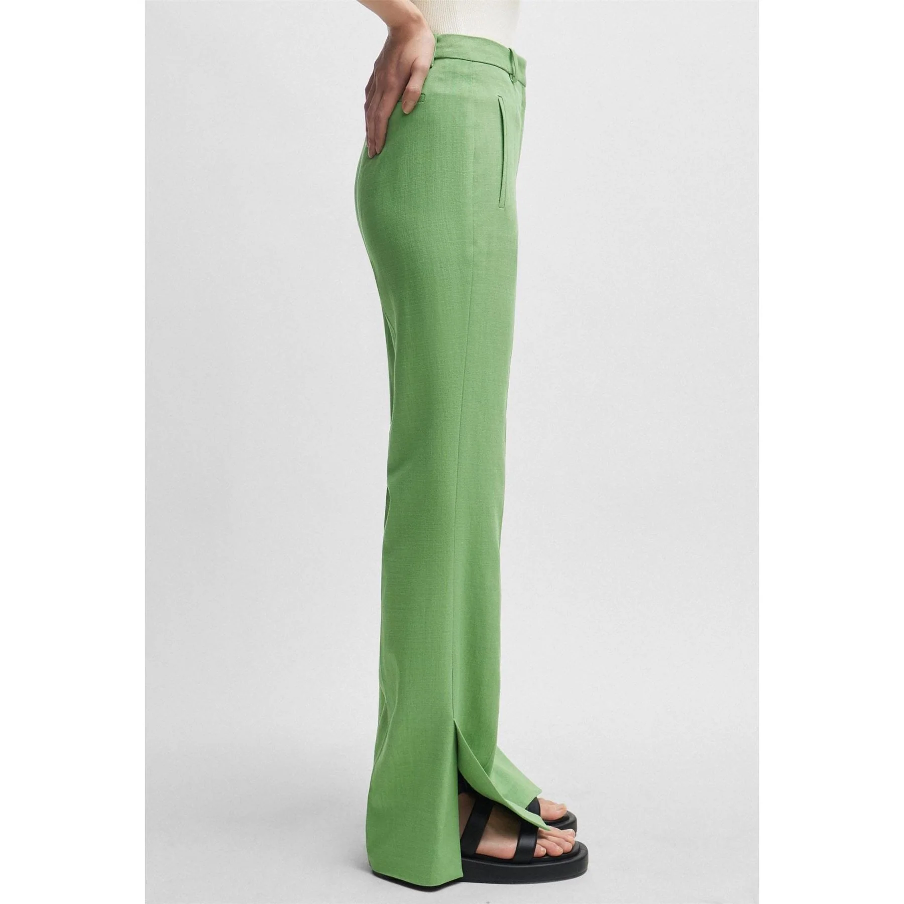 Boss Slim Fit Flared Trousers - Image 3