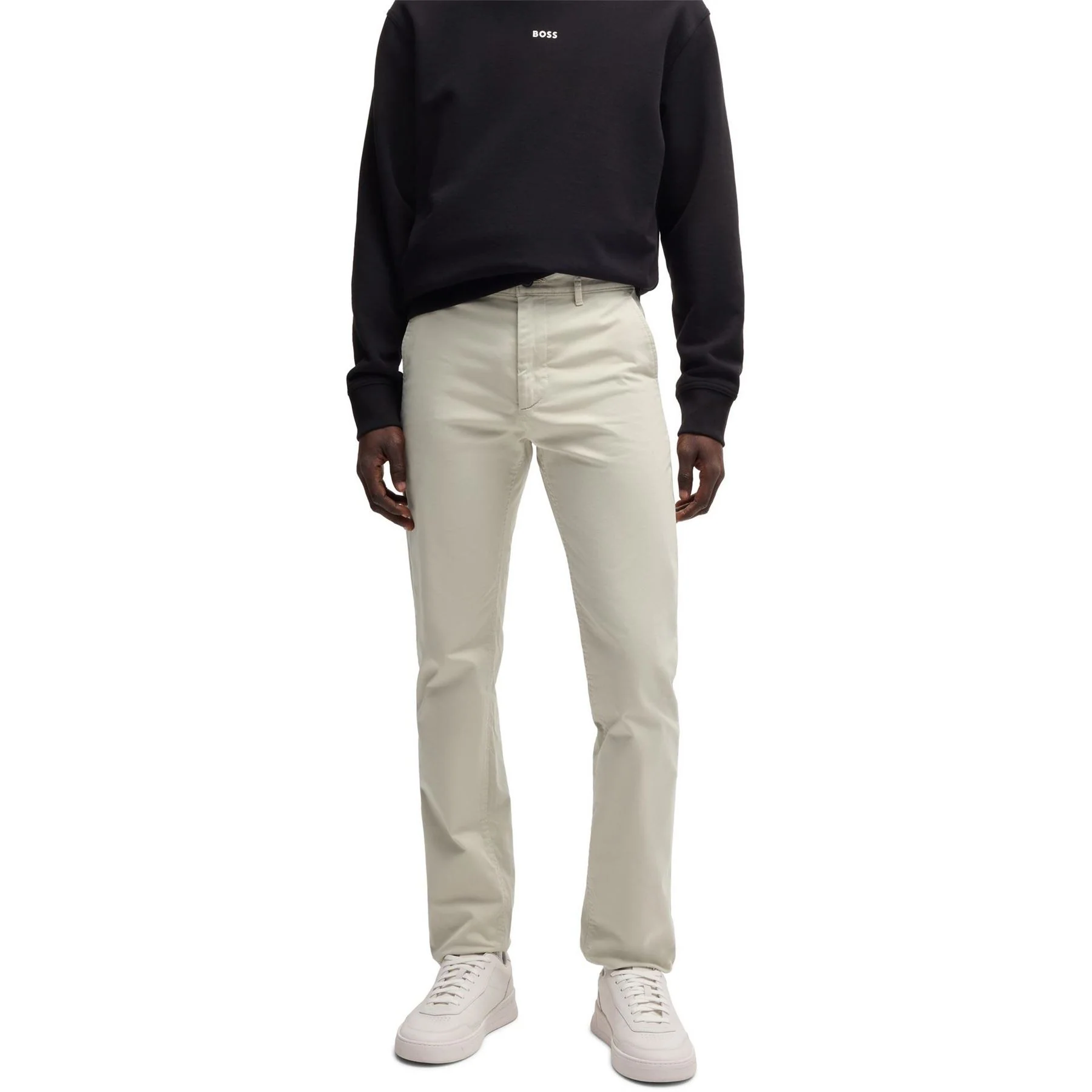 Boss Slim Solid Patterned Straight Chinos - Image 2