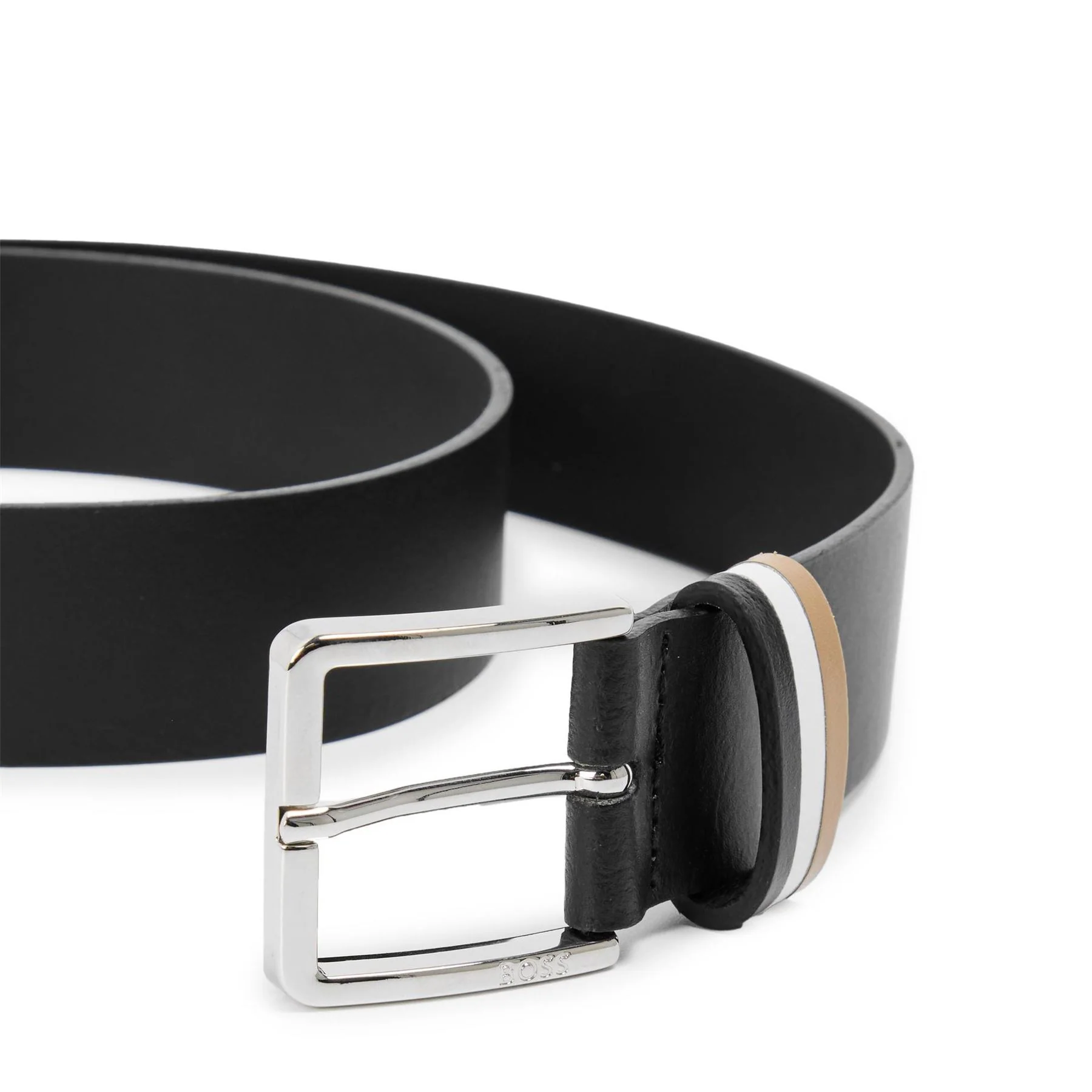 Boss Pin Buckle Leather Belt - Image 3