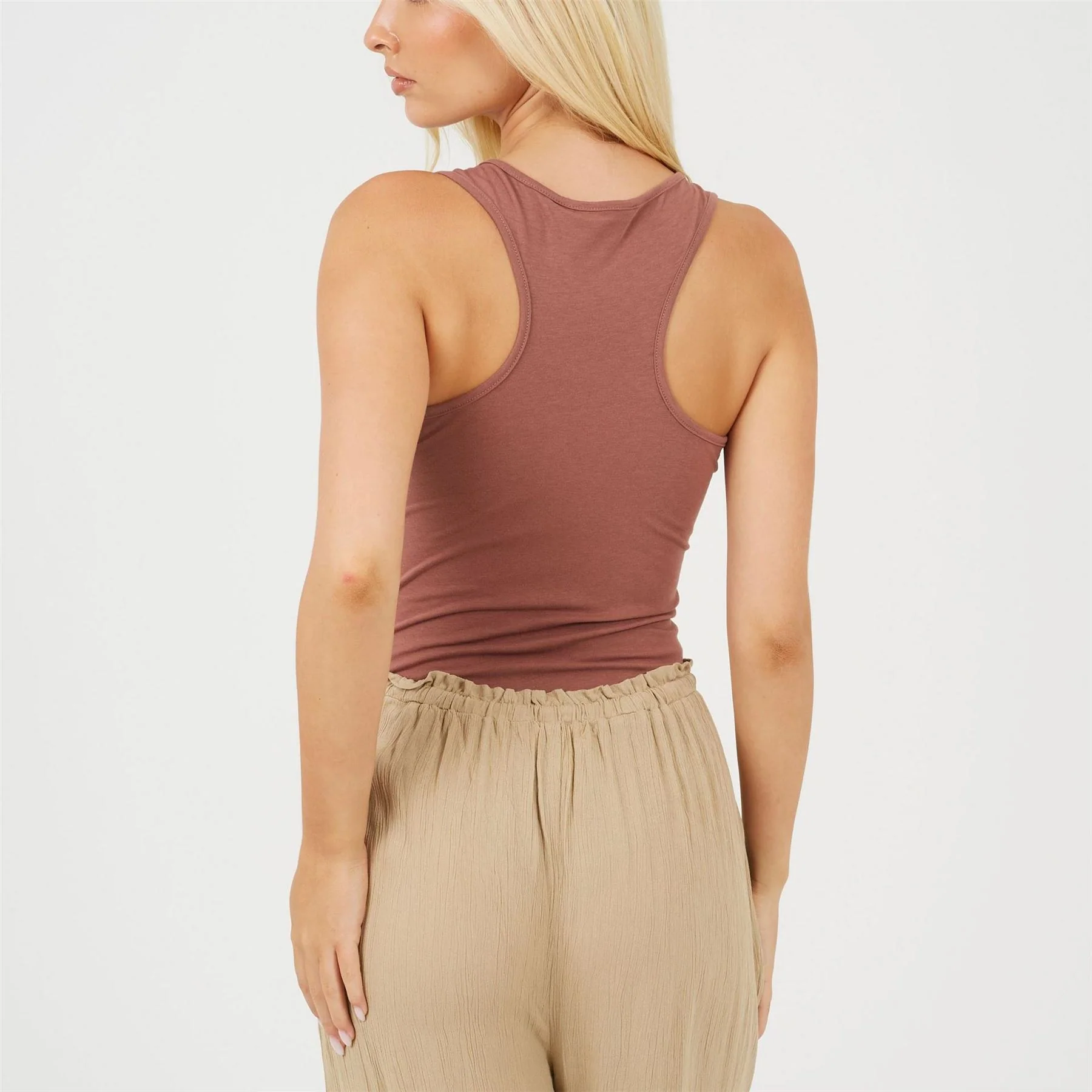 Brave Soul Womens Soft Jersey Racer Back Bodysuit - Image 10