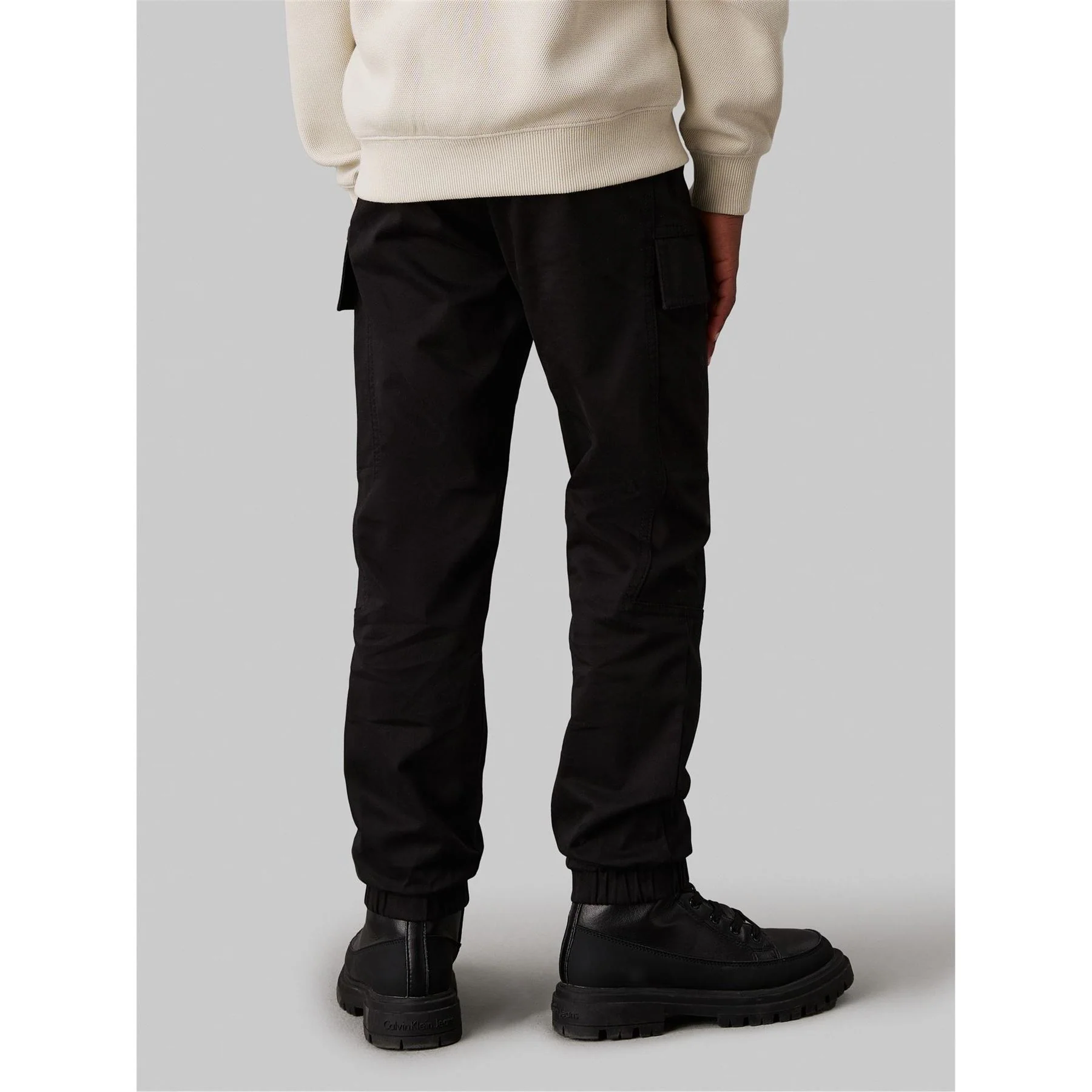 Calvin Klein Jeans Solid Patterned Combat Pants - Image 3