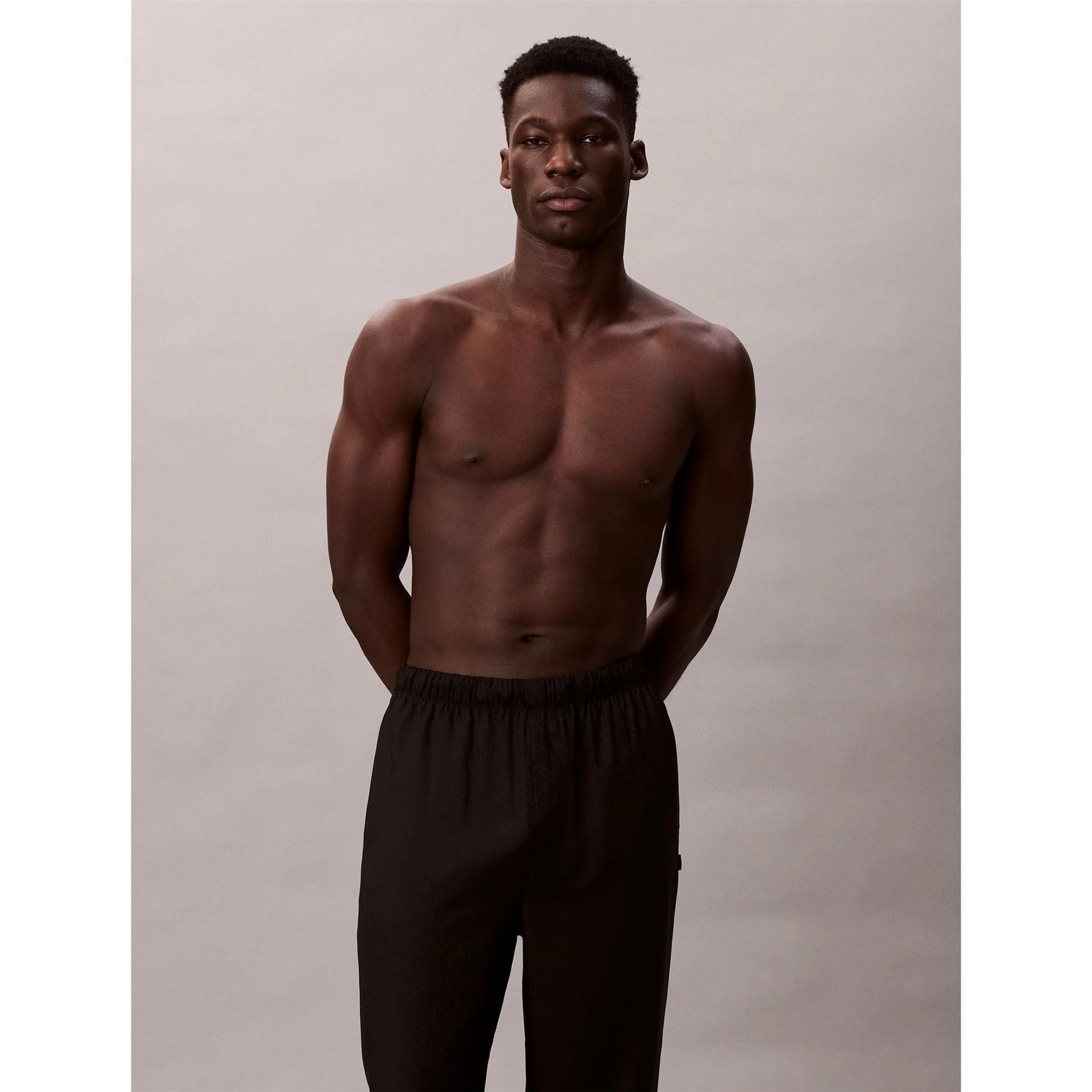 Calvin Klein Satin Geometric Patterned Wide Leg Pajama Pants - Image 6