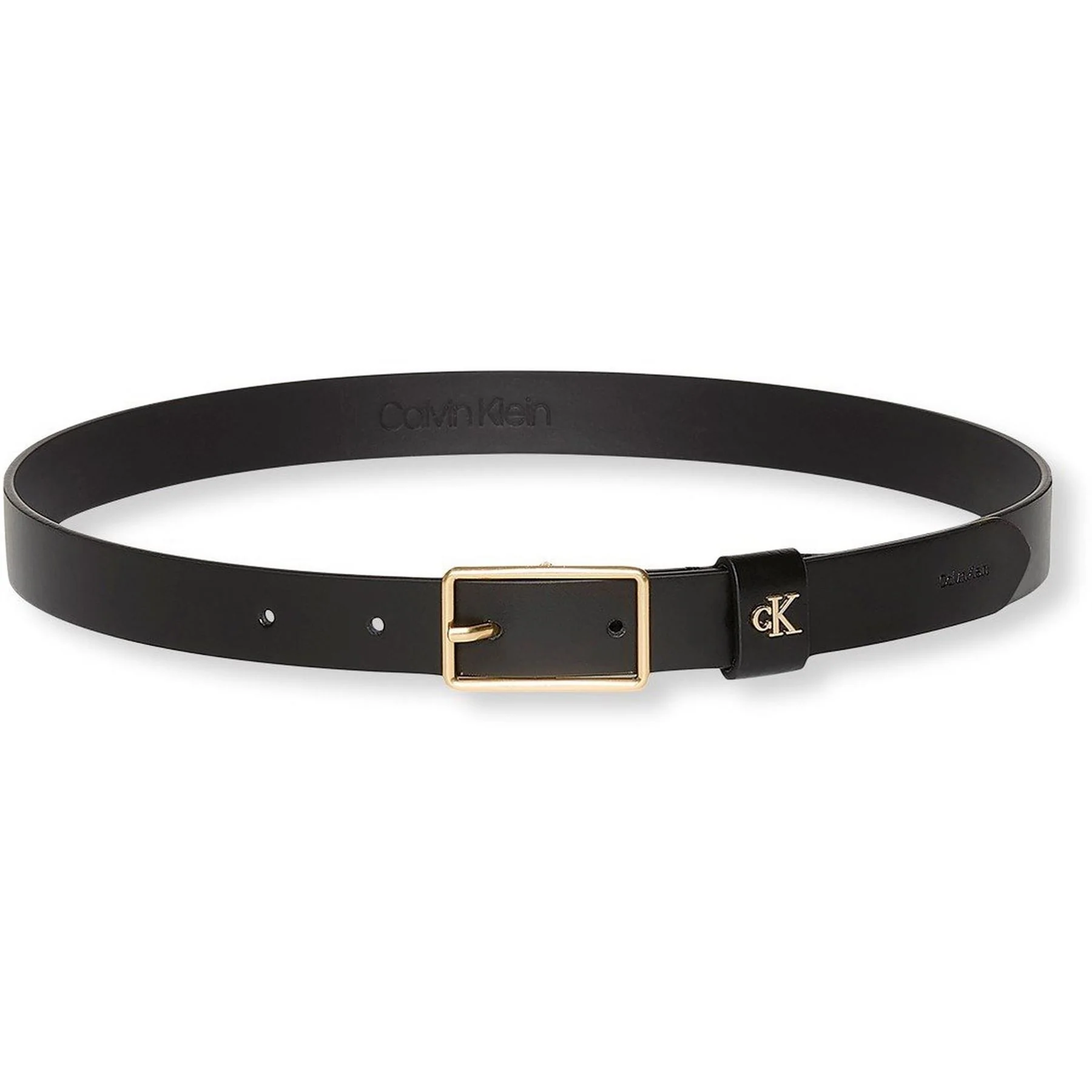 Calvin Klein Square Buckle Faux Leather Belt