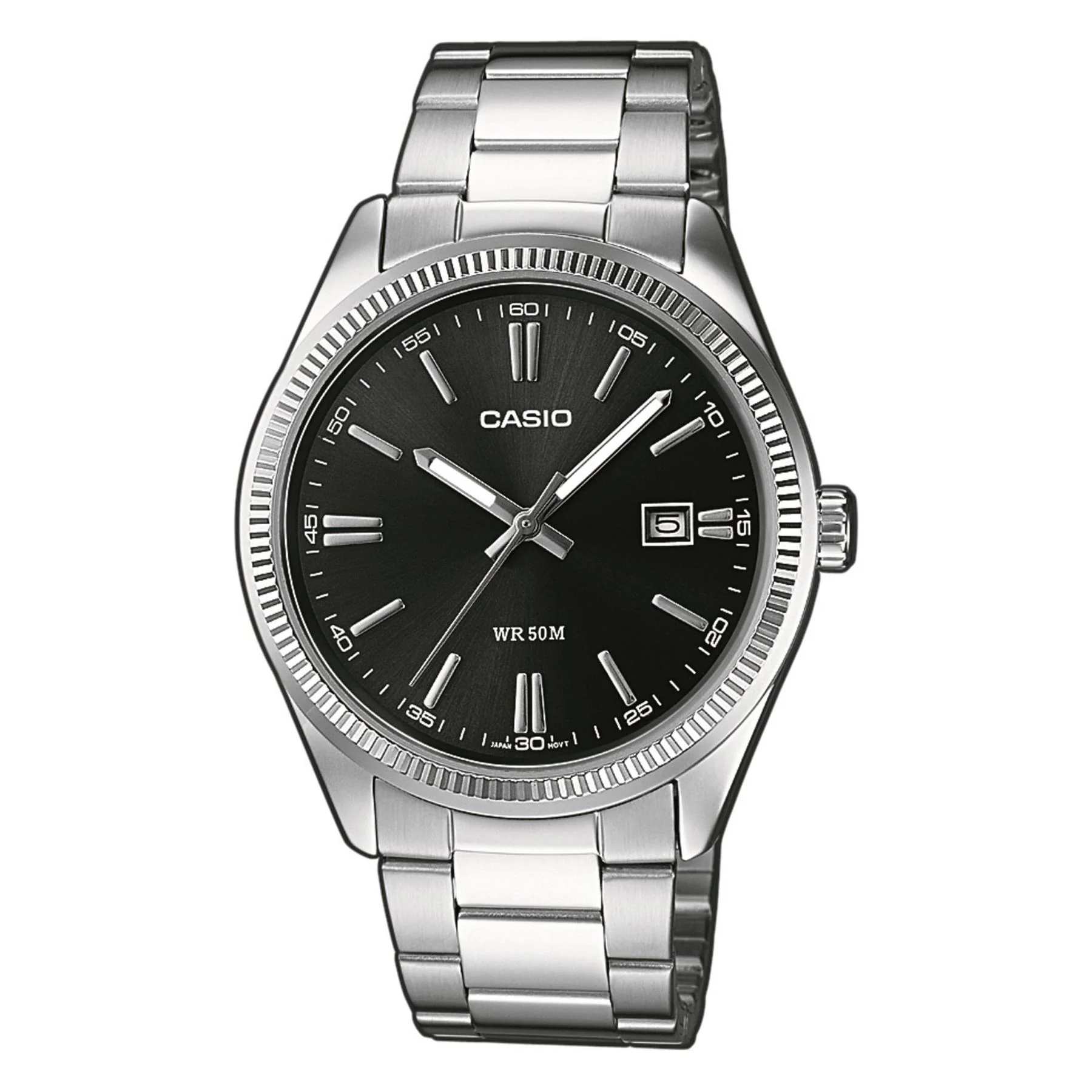 Casio Analogue Stainless Steel 50m Water Resistant Watch